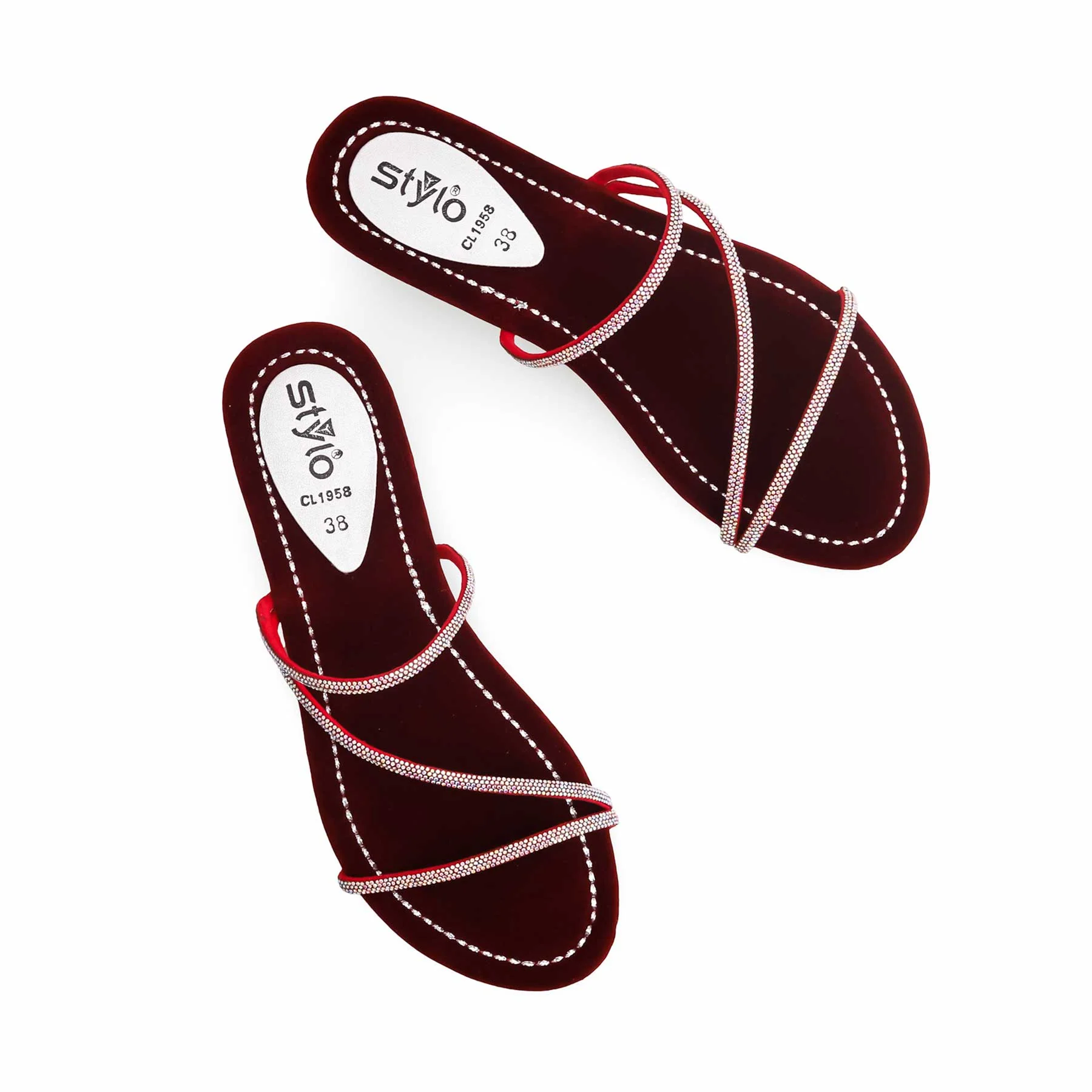 Maroon Casual Slipper CL1958 - Image 5