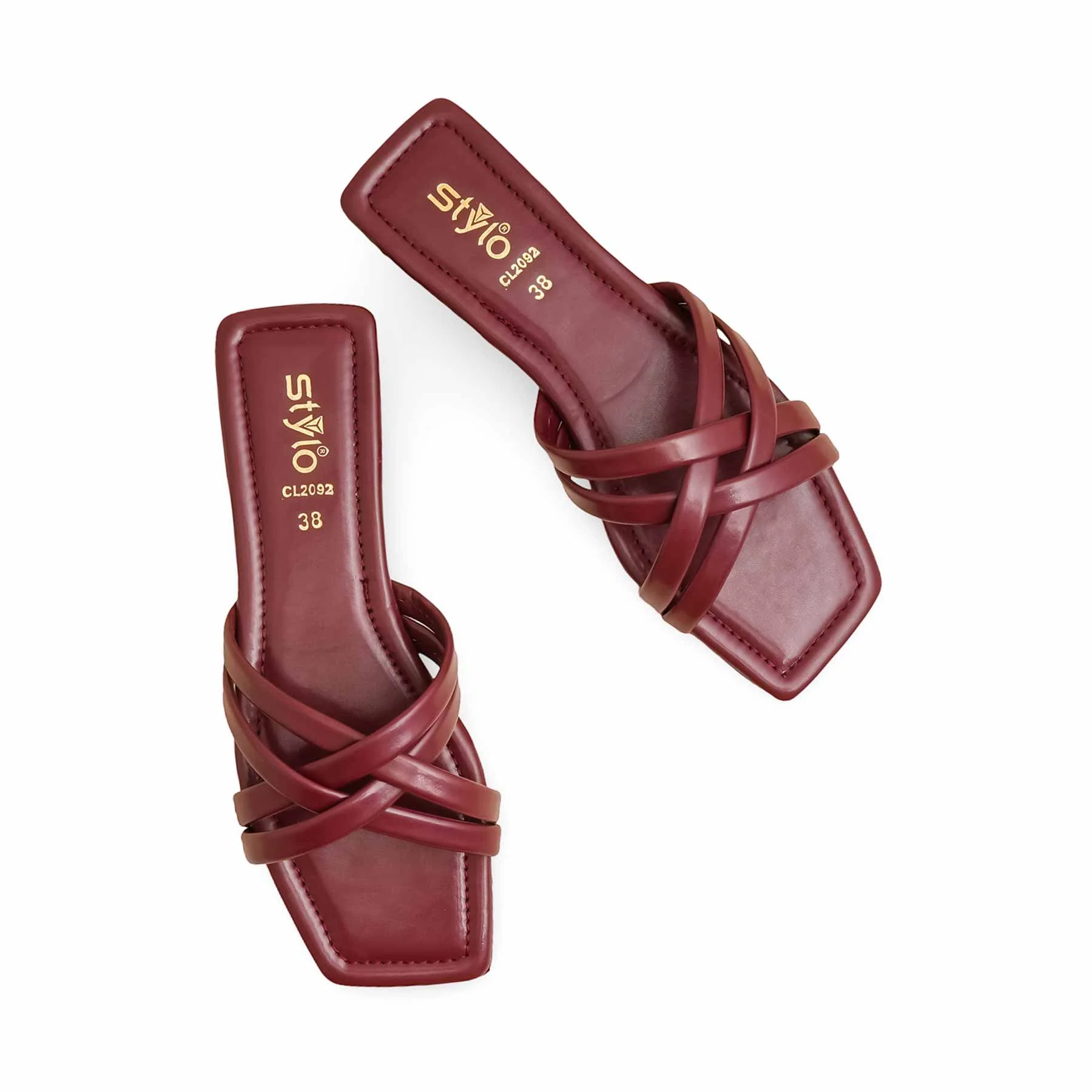 Maroon Casual Slipper CL2092 - Image 5