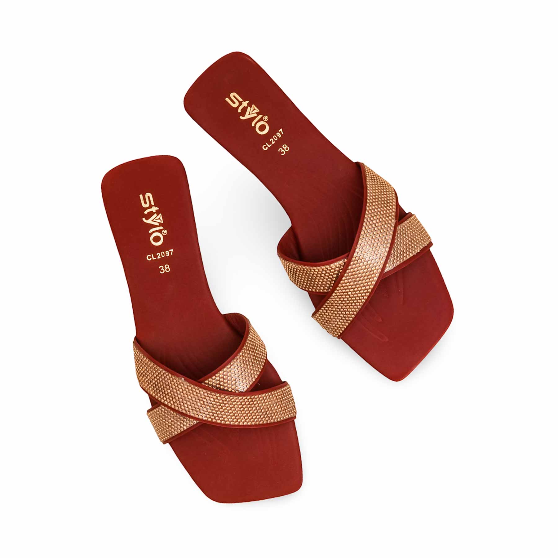 Maroon Casual Slipper For Ladies CL2097 - Image 5