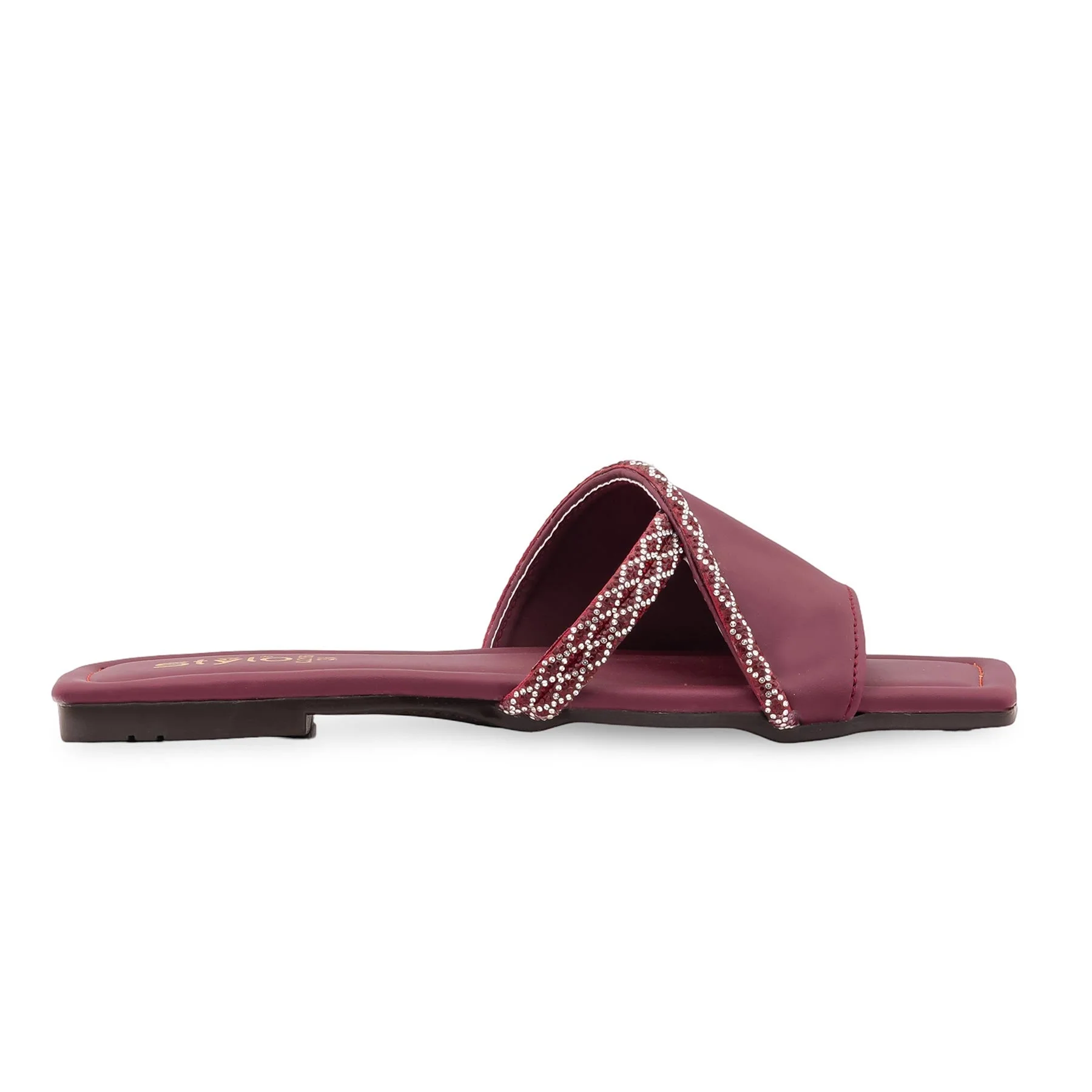 Maroon Casual Slipper For Ladies CL2186 - Image 2