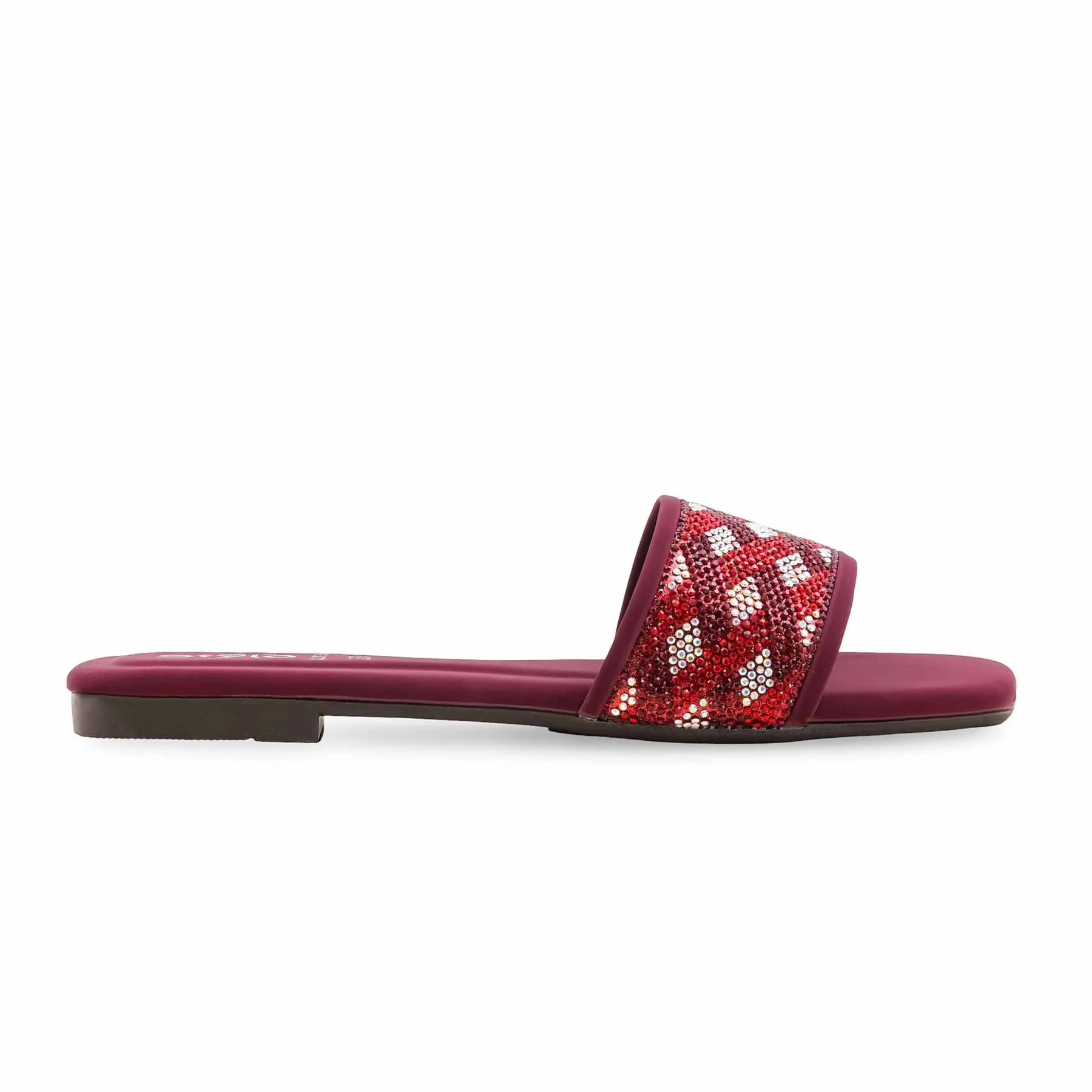 Maroon Casual Slipper For Women CL2195 - Image 2