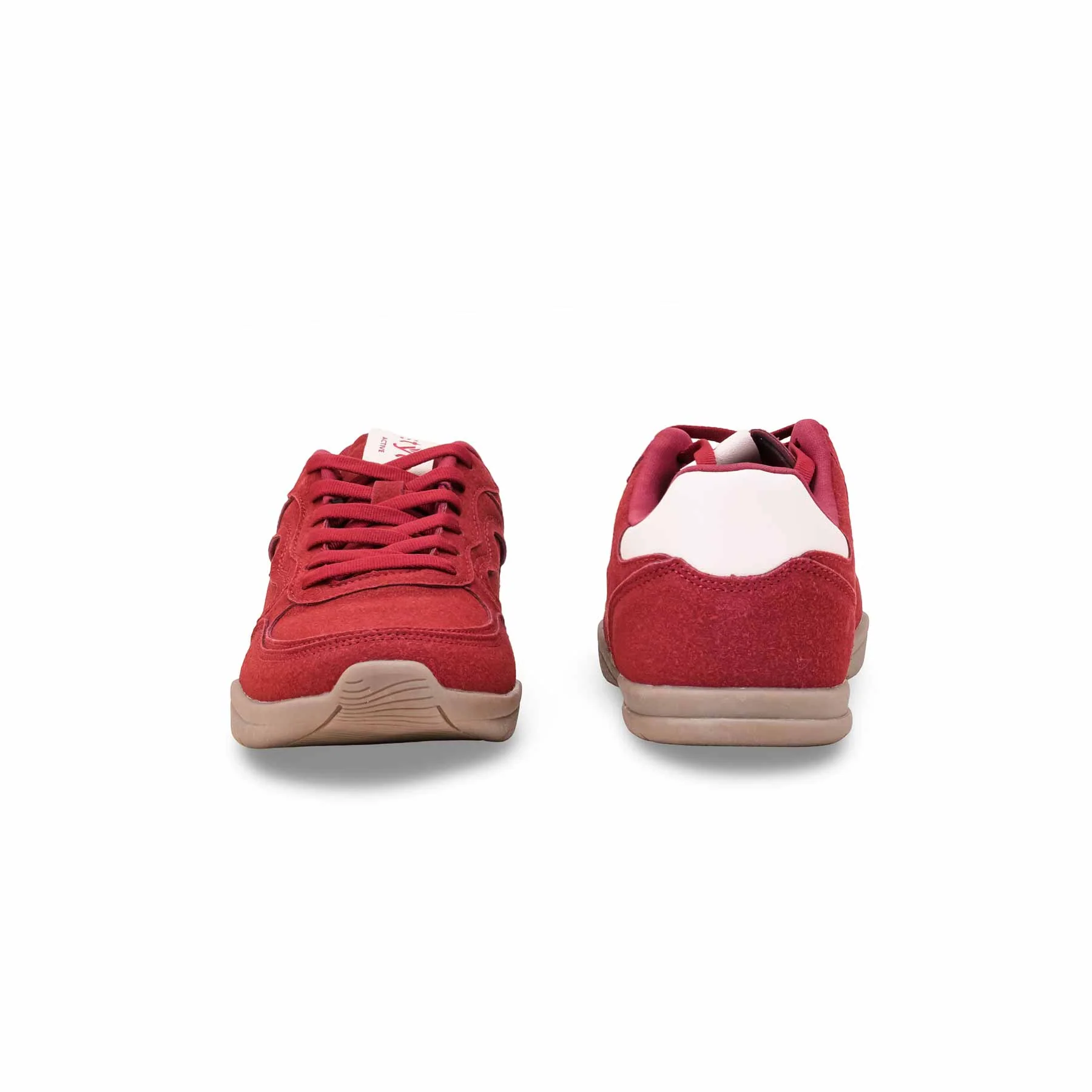 Maroon Casual Sneaker For Ladies AT7469 - Image 4