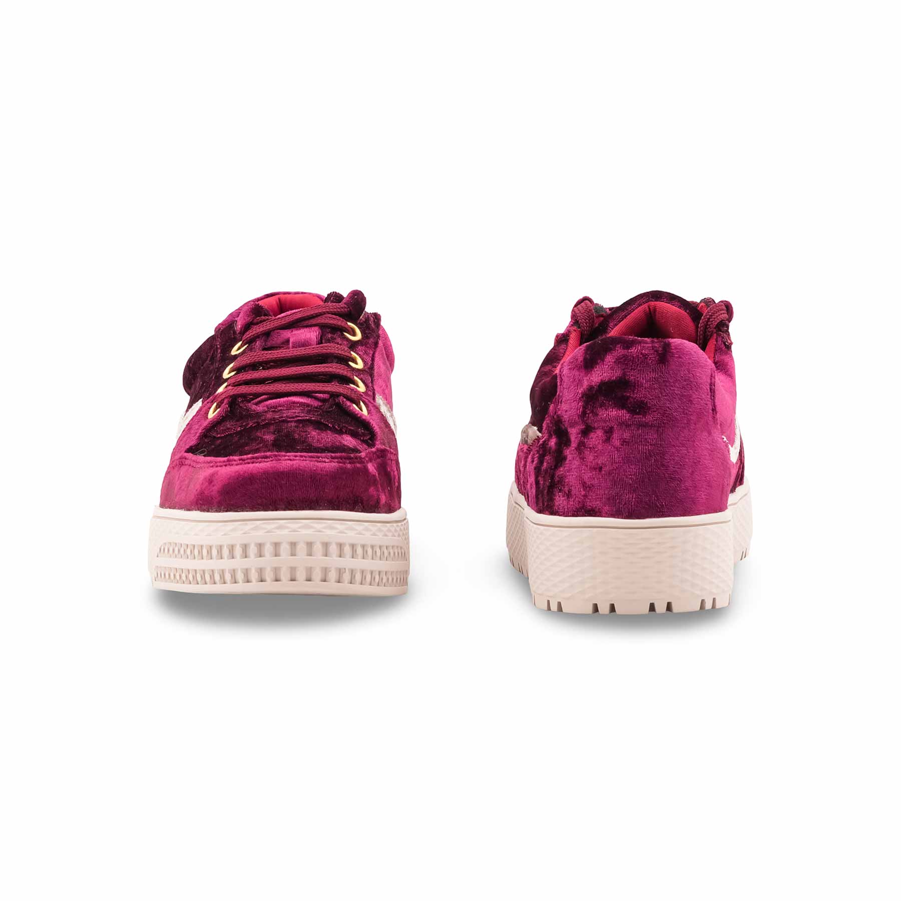Maroon Casual Sneaker For Ladies AT7507 - Image 4