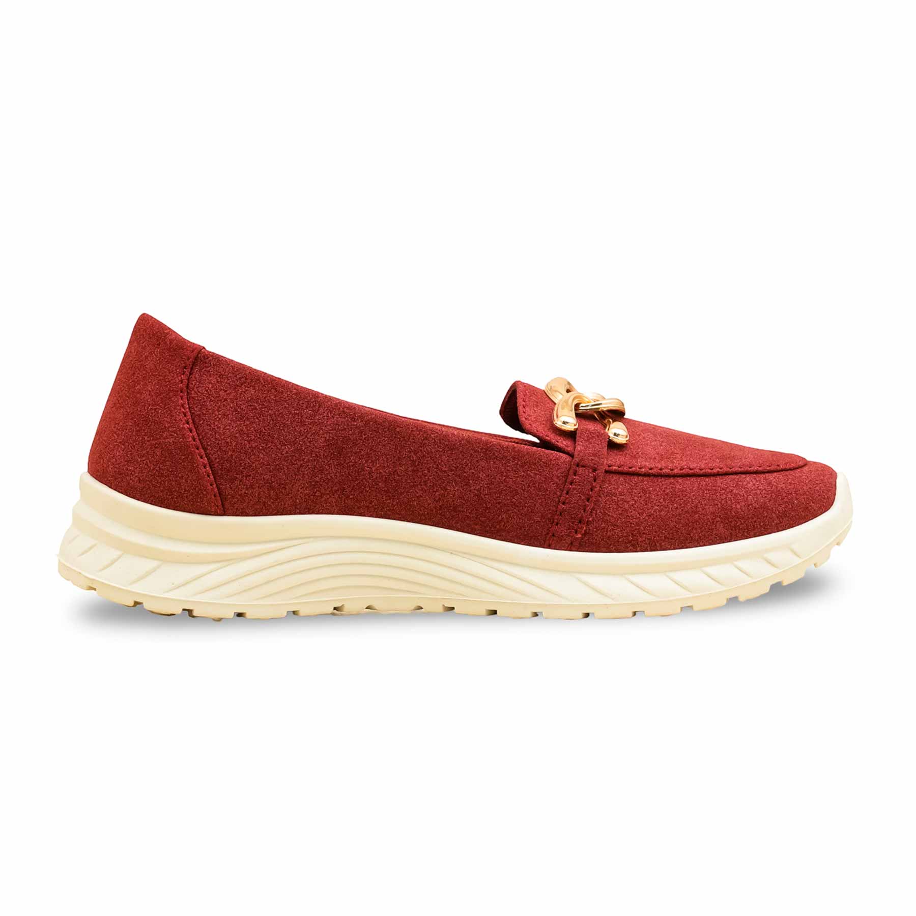 Maroon Casual Sneaker For Ladies AT9107 - Image 2