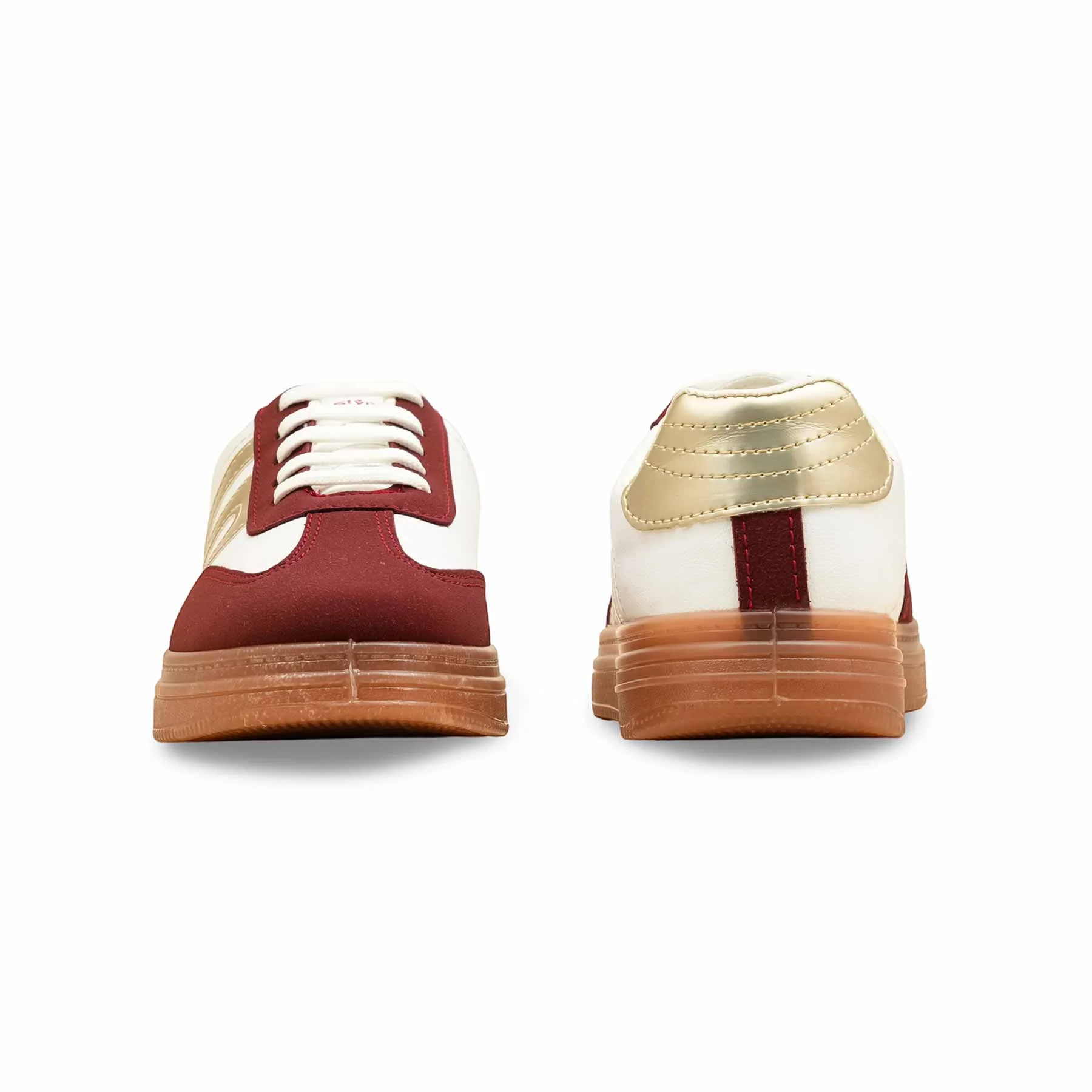 Maroon Casual Sneaker For Women AT7440 - Image 4