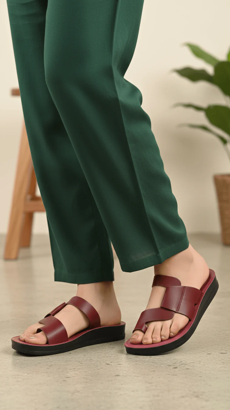 Maroon Casual Women Softy CL5489