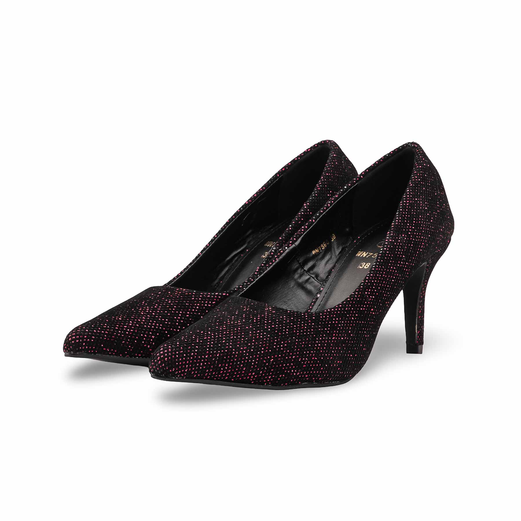 Maroon Court Shoes For Ladies WN7580 - Image 3
