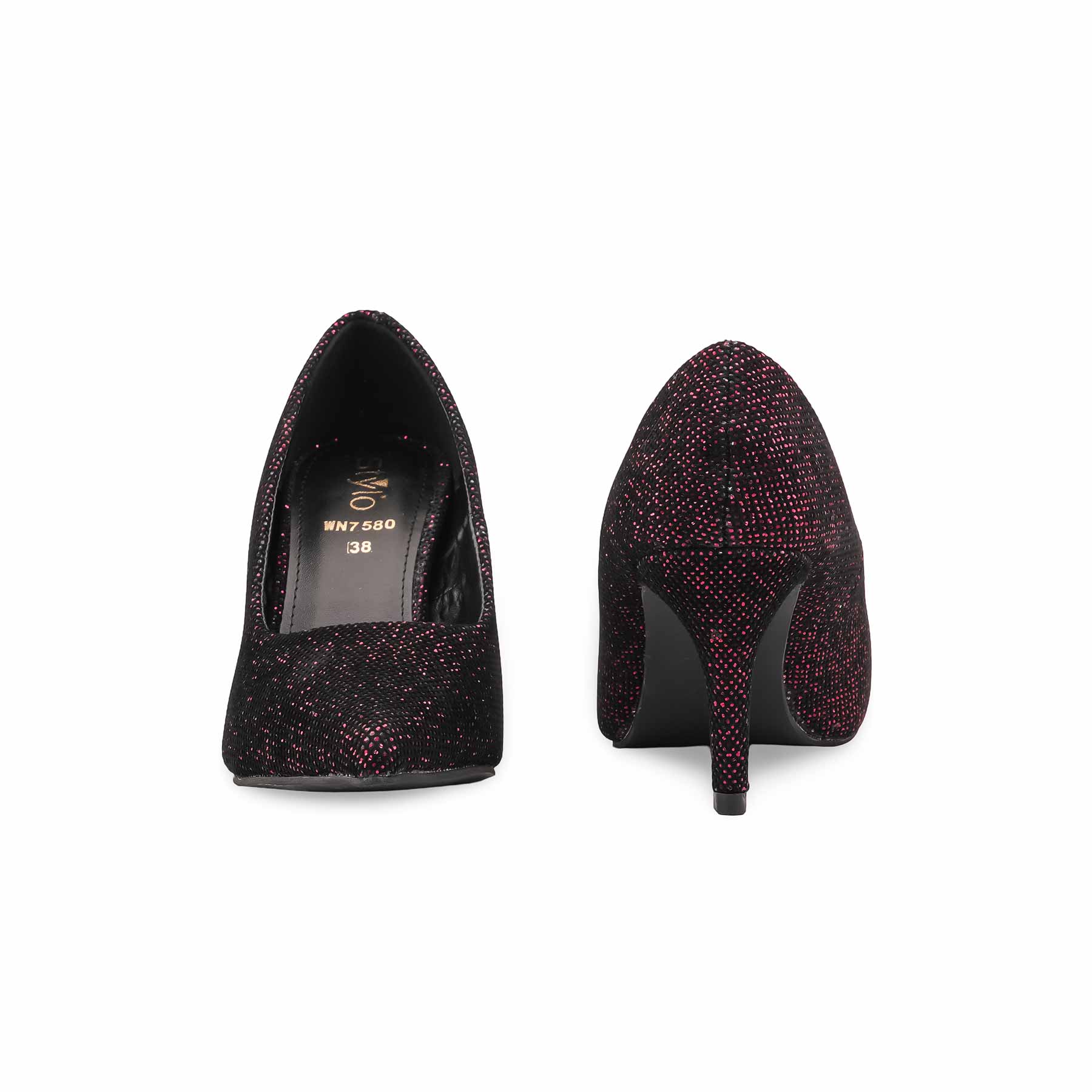 Maroon Court Shoes For Ladies WN7580 - Image 4