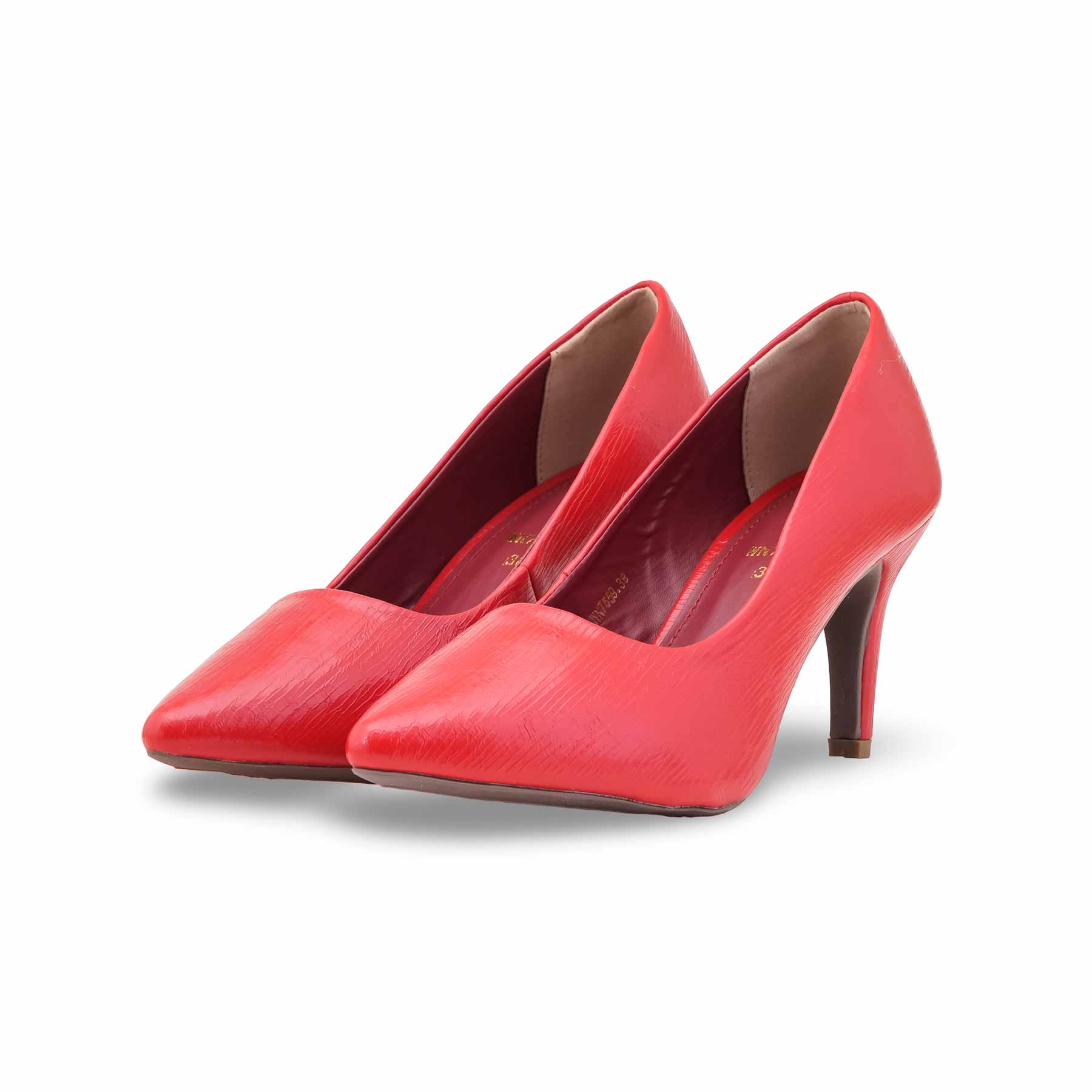 Maroon Court Shoes For Women WN7559 - Image 3