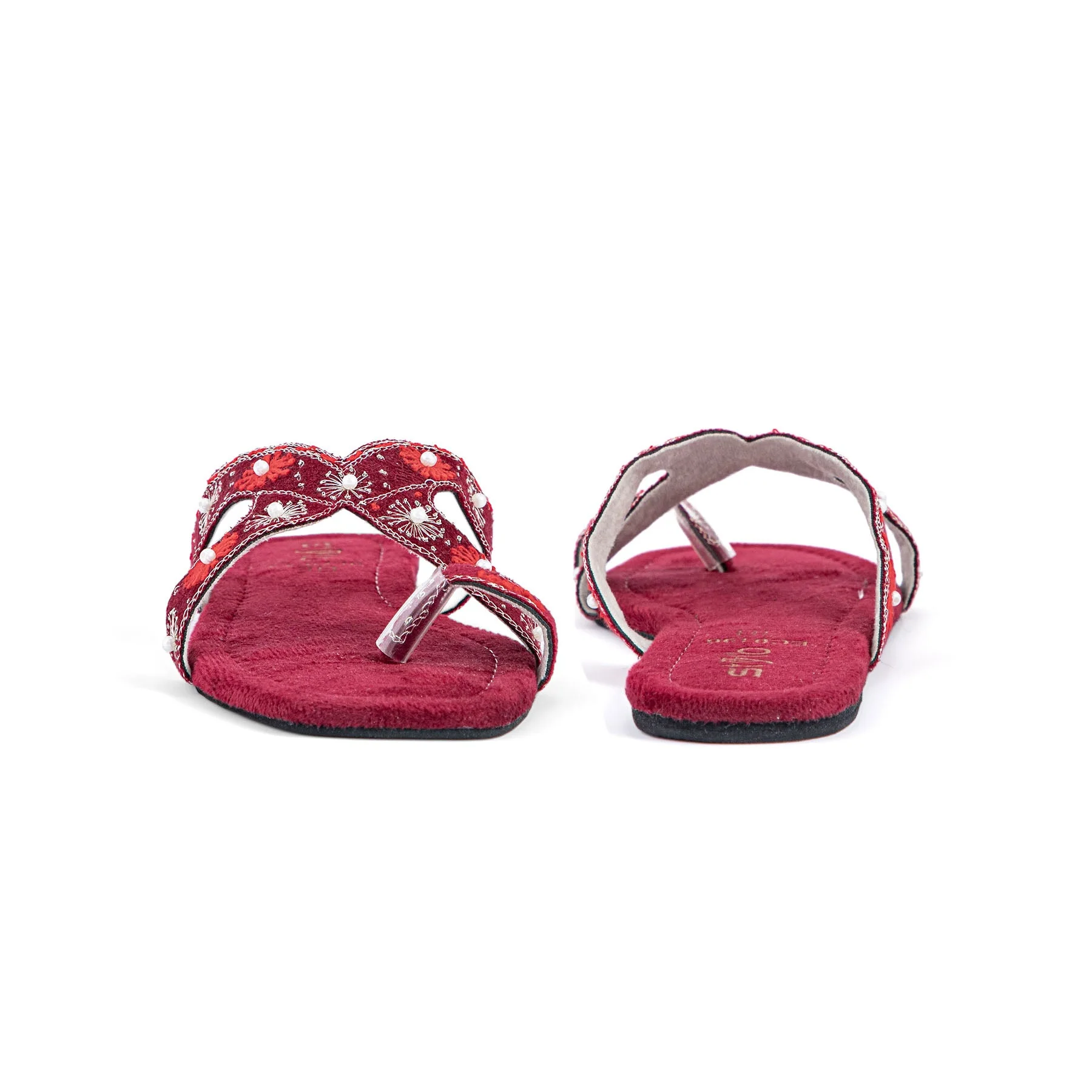 Maroon Ethnic Chappal EC0196 - Image 3