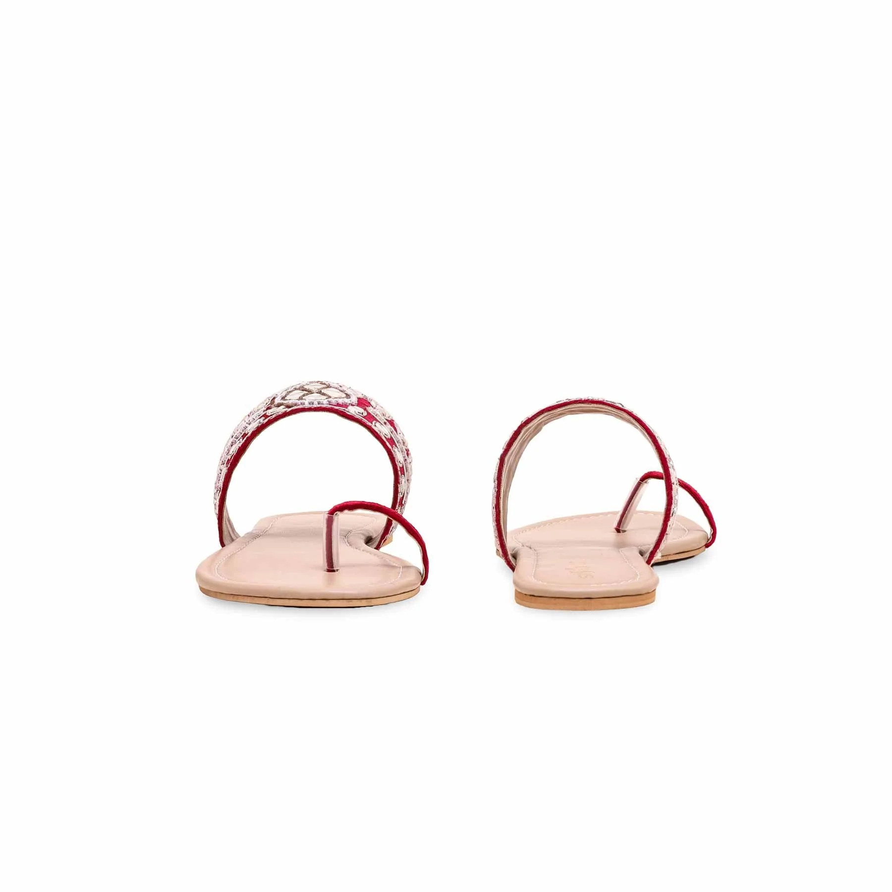 Maroon Ethnic Chappal EC0198 - Image 4