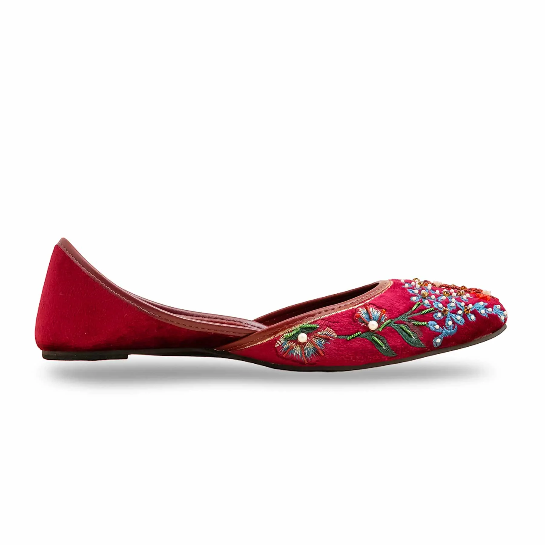 Maroon Ethnic Khussa EC8588 - Image 2