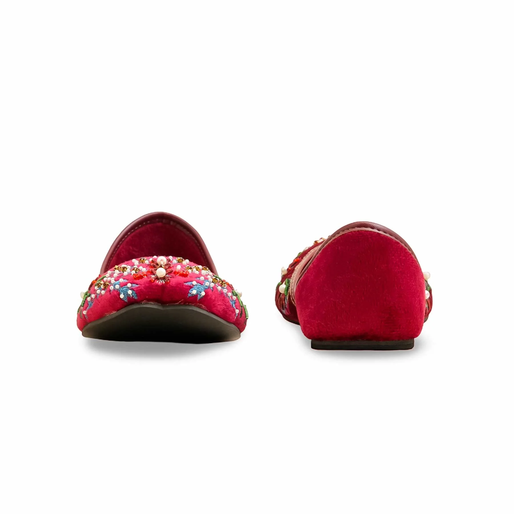 Maroon Ethnic Khussa EC8588 - Image 4