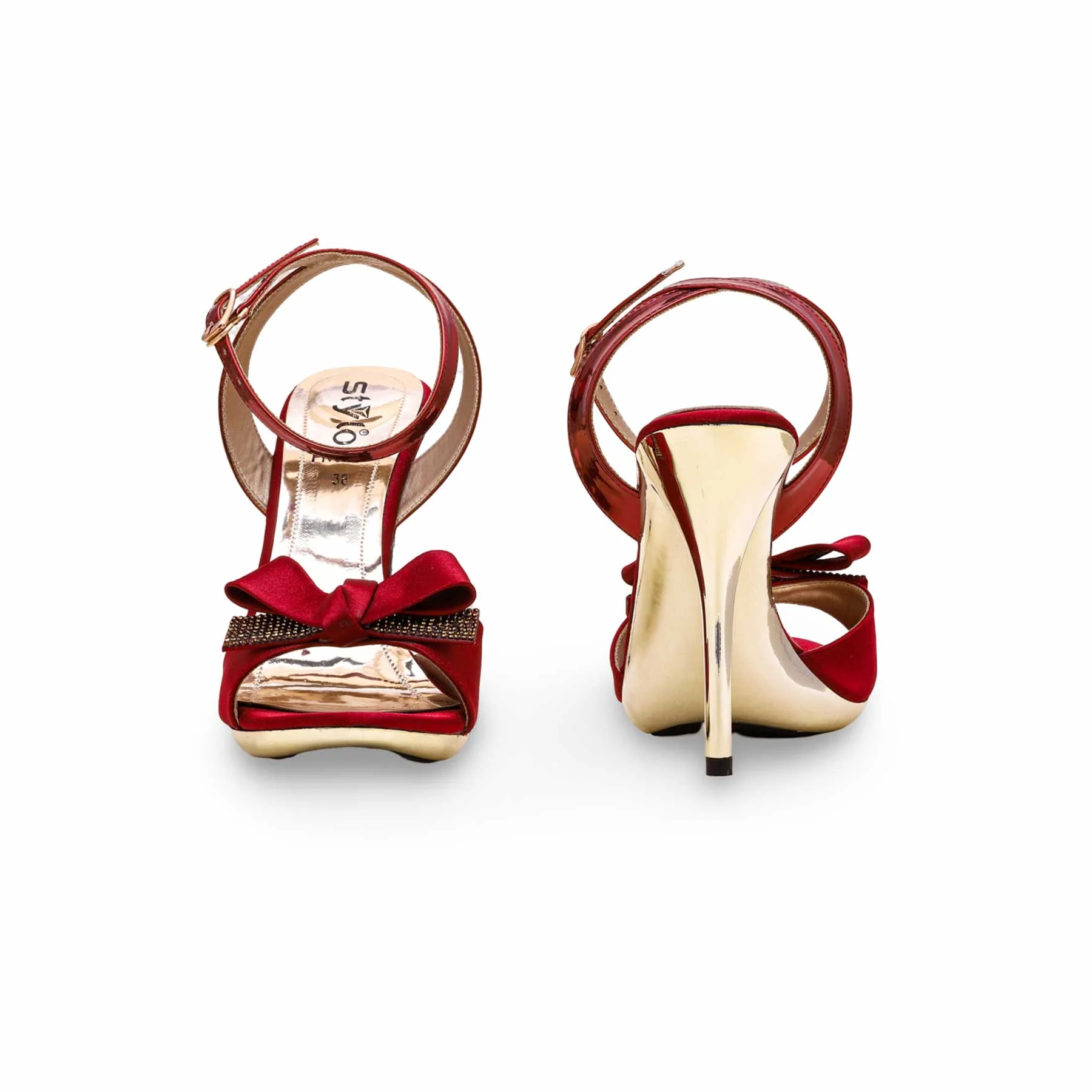 Maroon Fancy Bridal Sandal FN6020 - Image 5