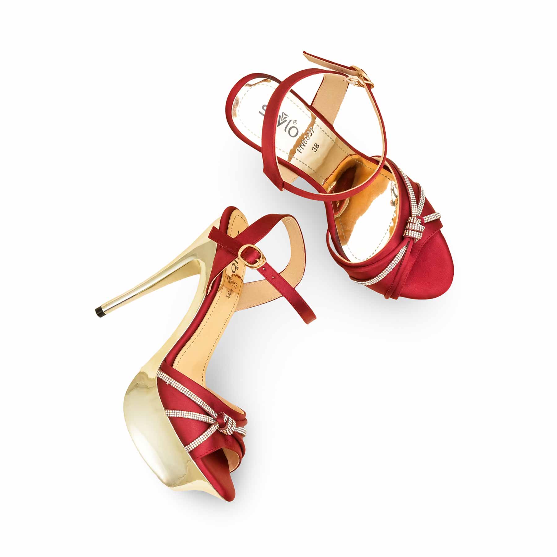 Maroon Fancy Bridal Sandal FN6057 - Image 5