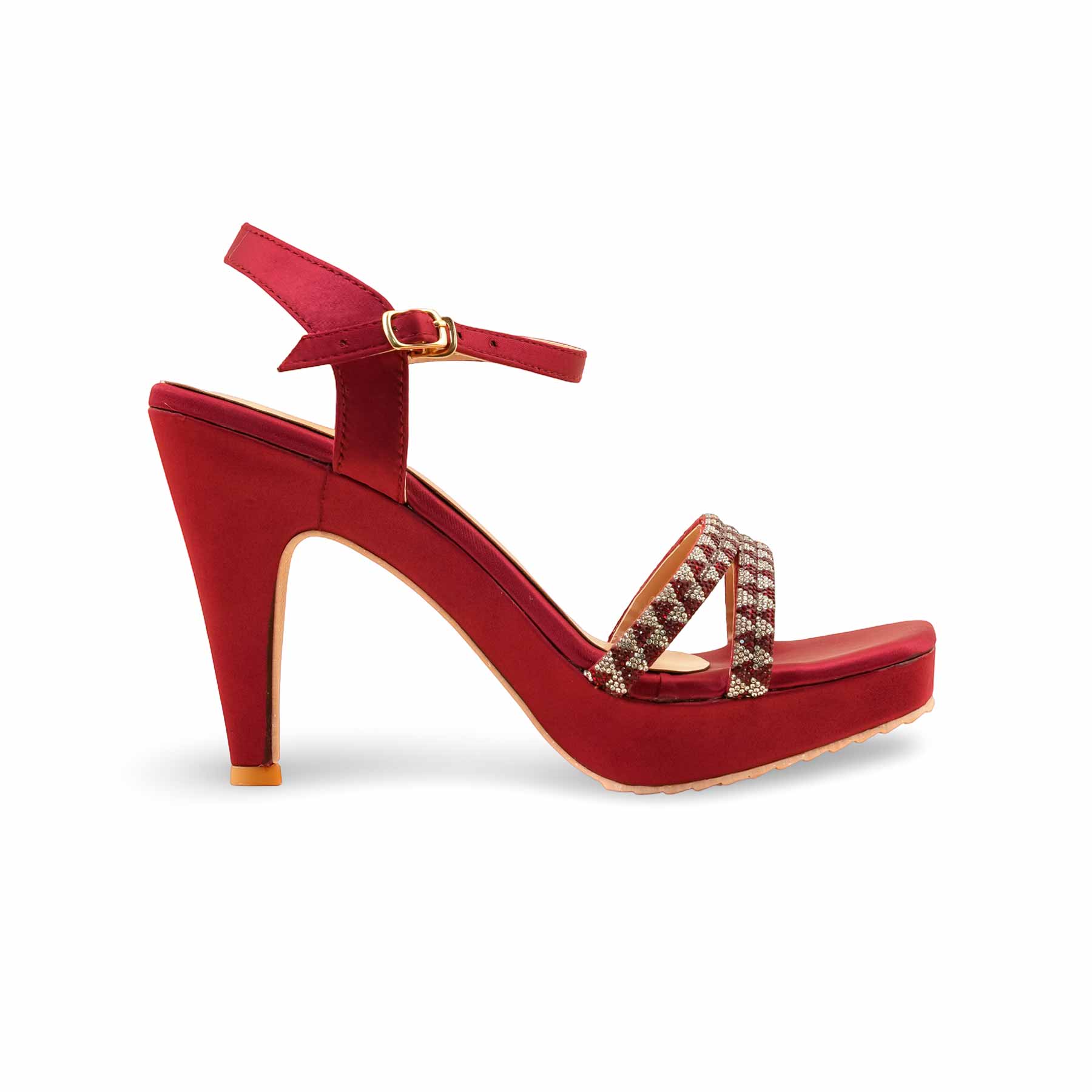Maroon Fancy Bridal Sandal FN6150 - Image 2