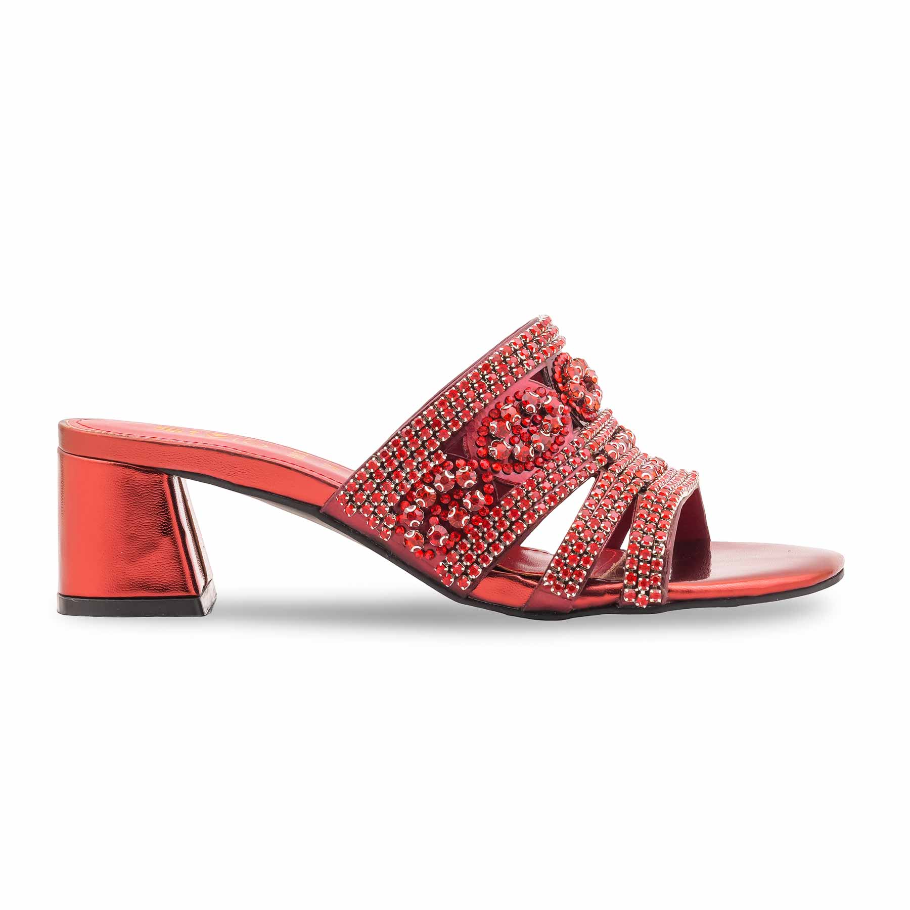 Maroon Fancy Bridal Sandal FN8034 - Image 2
