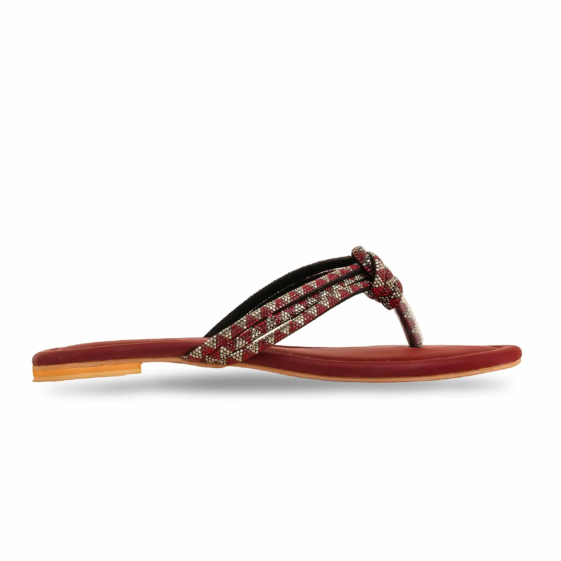 Maroon Fancy Chappal FN0808 - Image 2