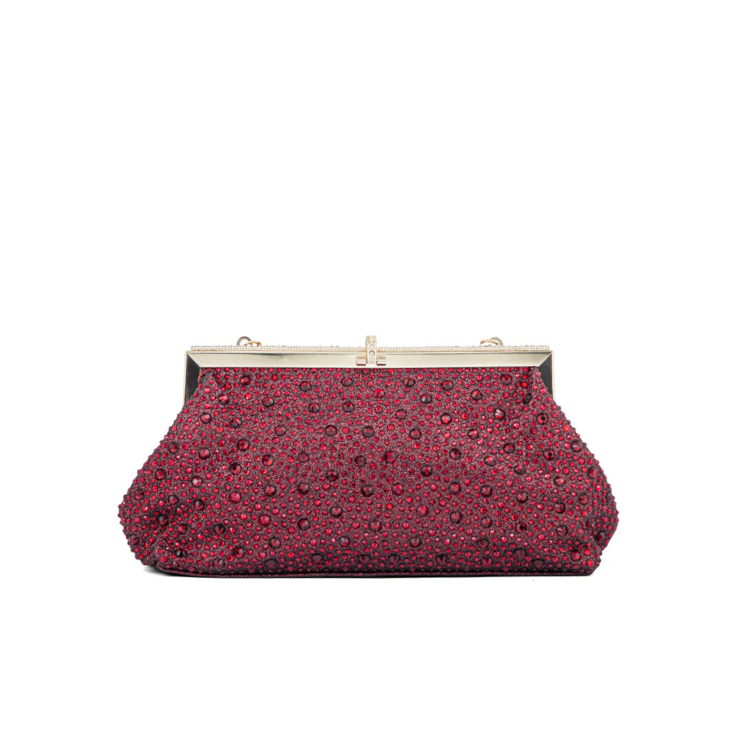 Maroon Fancy Clutch P24195 - Image 4