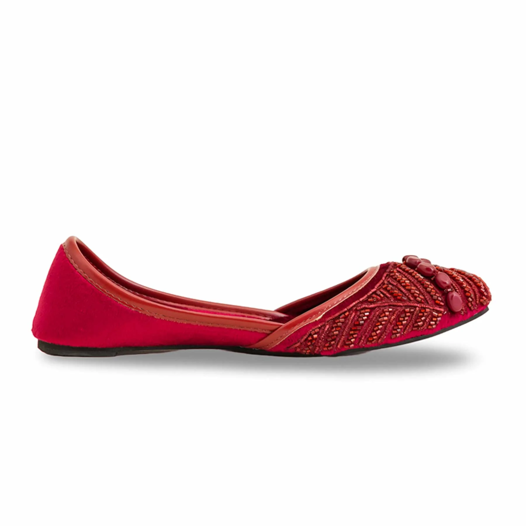 Maroon Fancy Khussa EC8521 - Image 2
