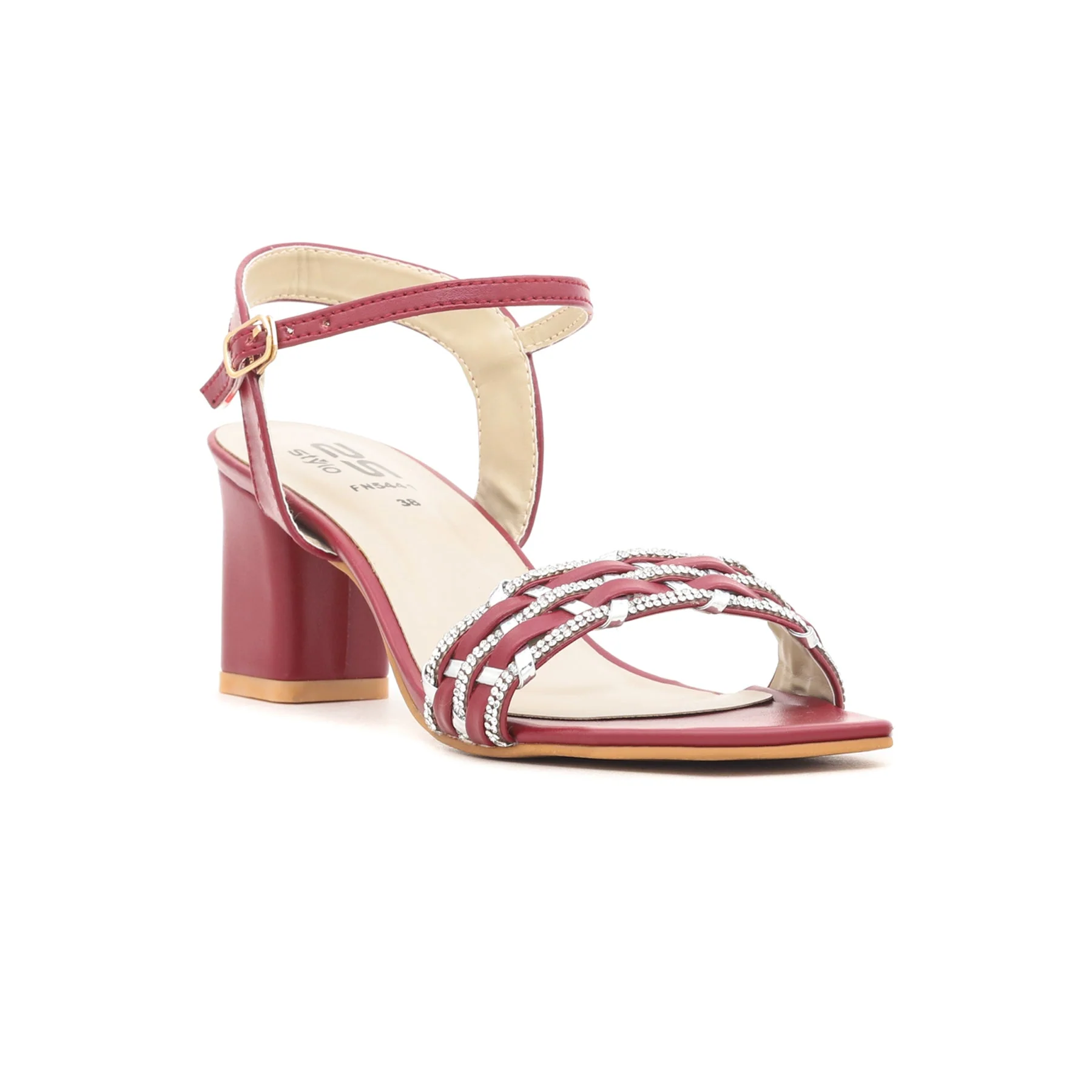 Maroon Fancy Sandal FN5441 - Image 2