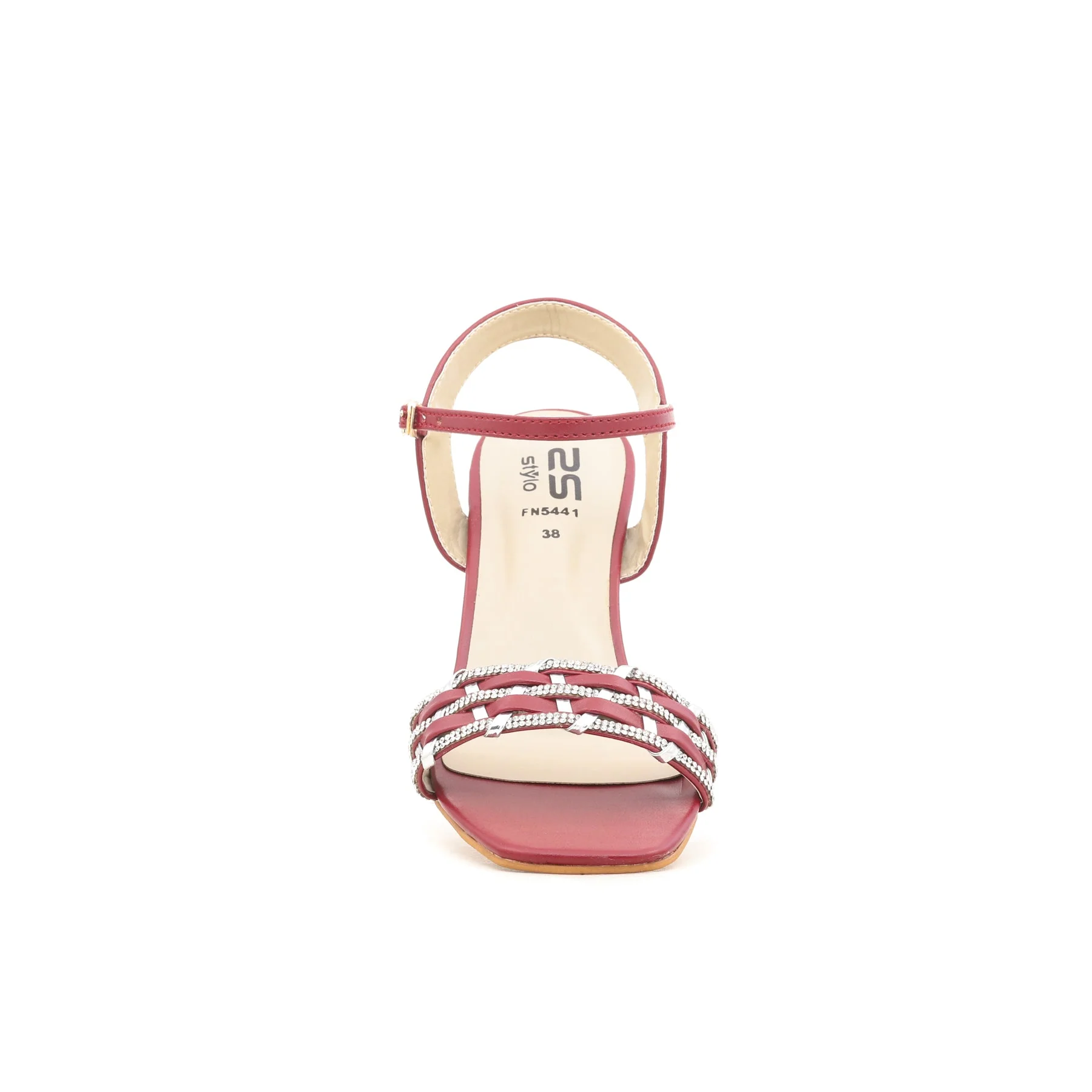 Maroon Fancy Sandal FN5441 - Image 3