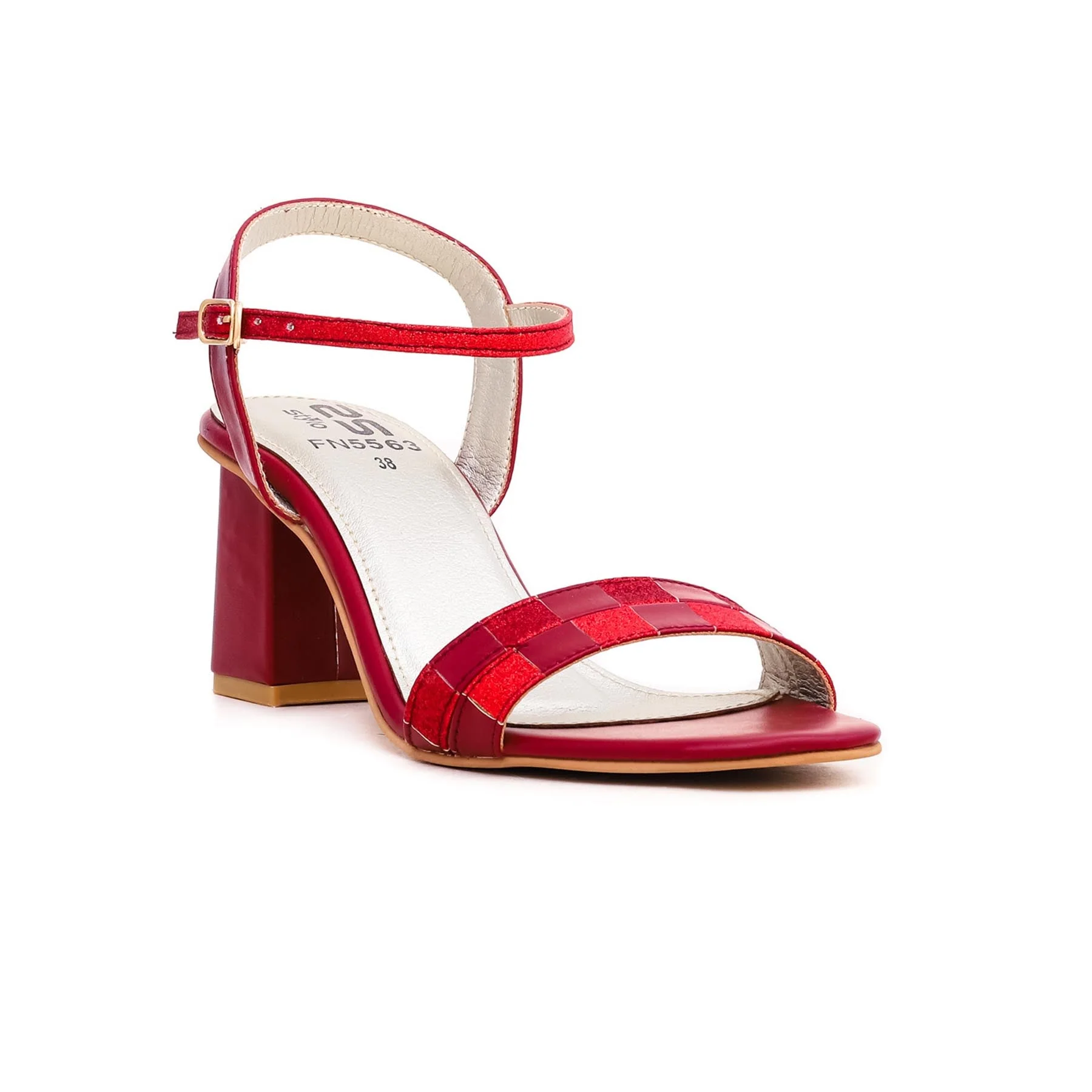 Maroon Fancy Sandal FN5563 - Image 3