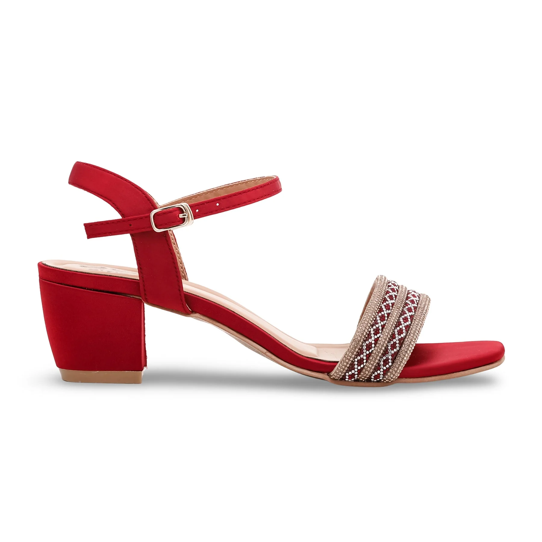 Maroon Fancy Sandal FN5571 - Image 2