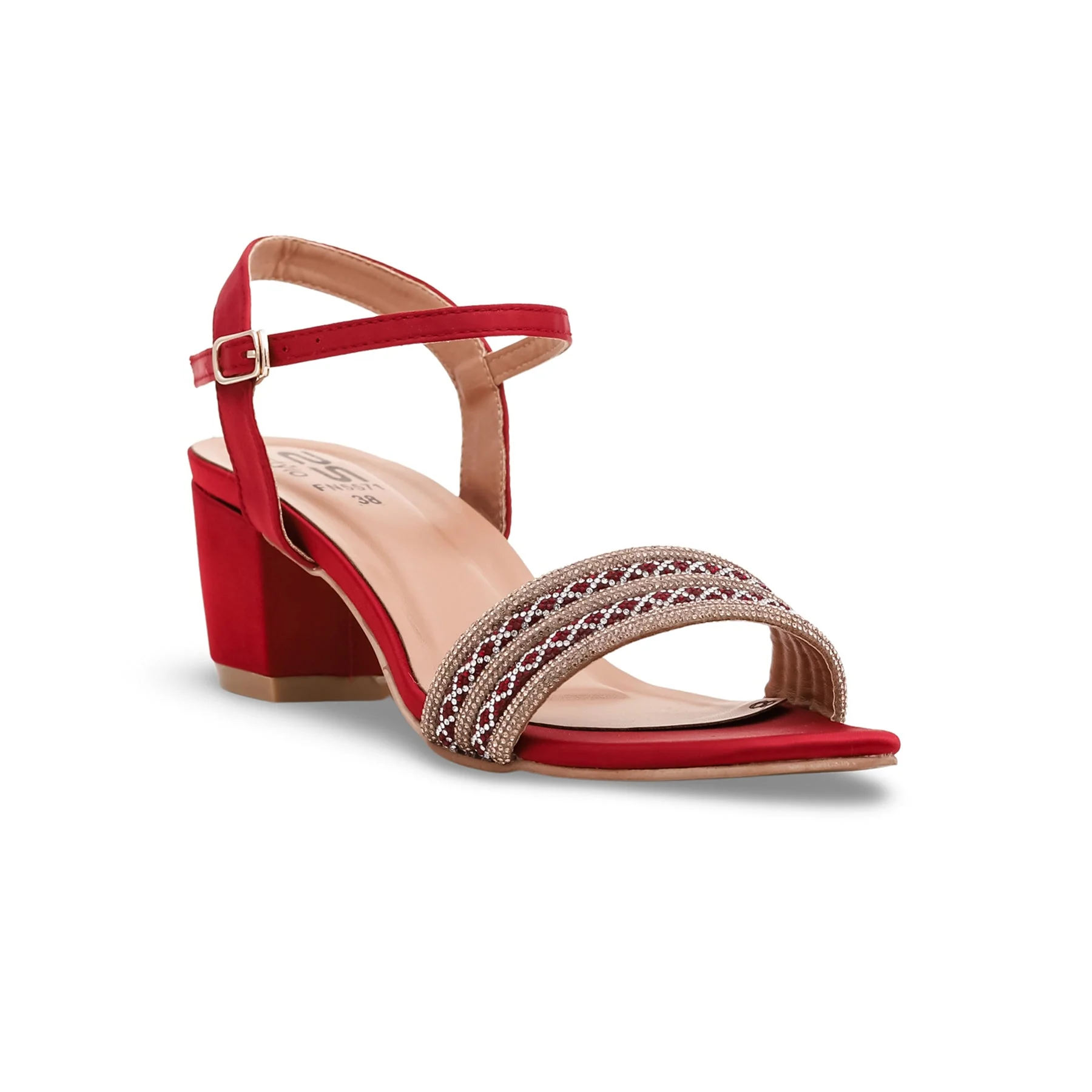 Maroon Fancy Sandal FN5571 - Image 3