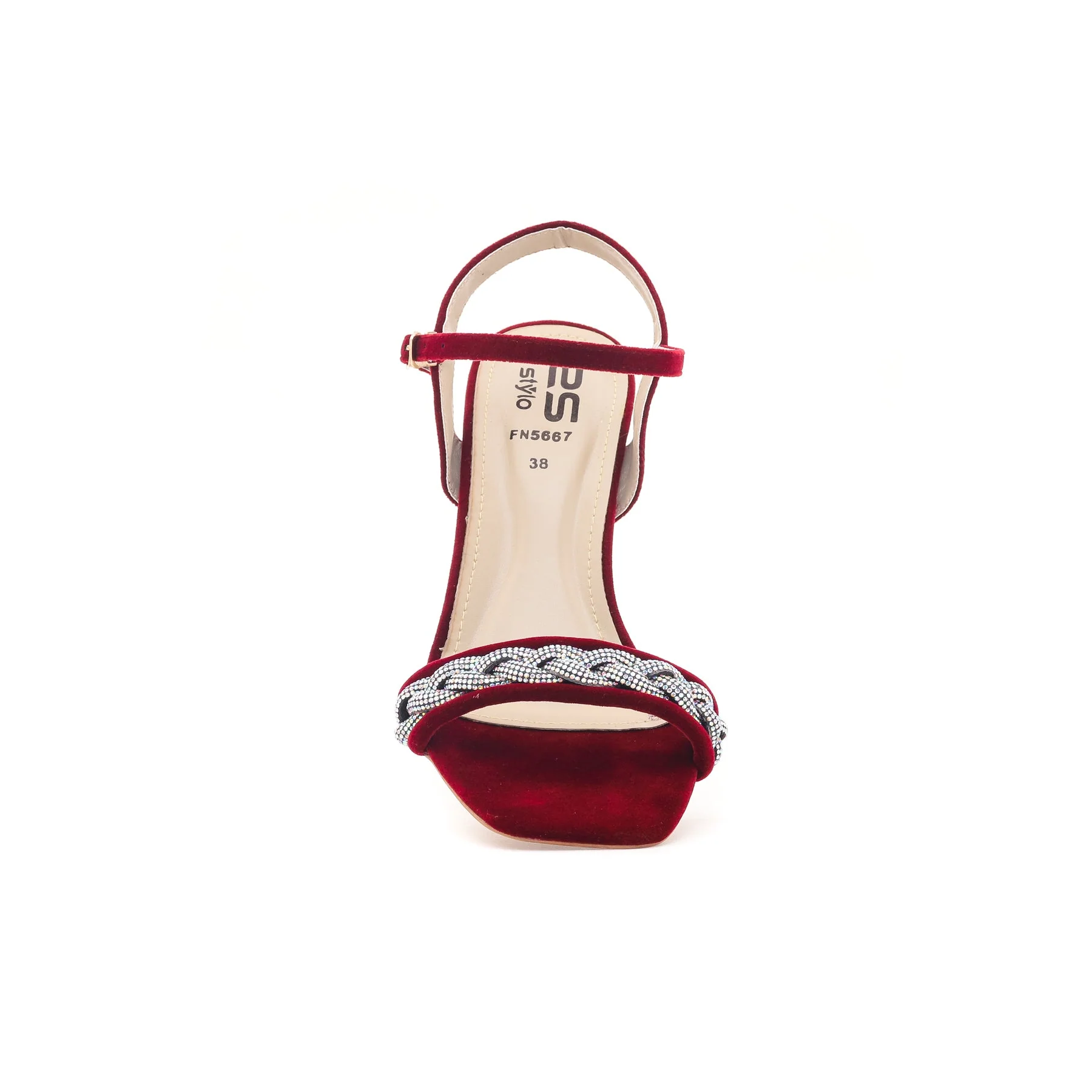 Maroon Fancy Sandal FN5667 - Image 3