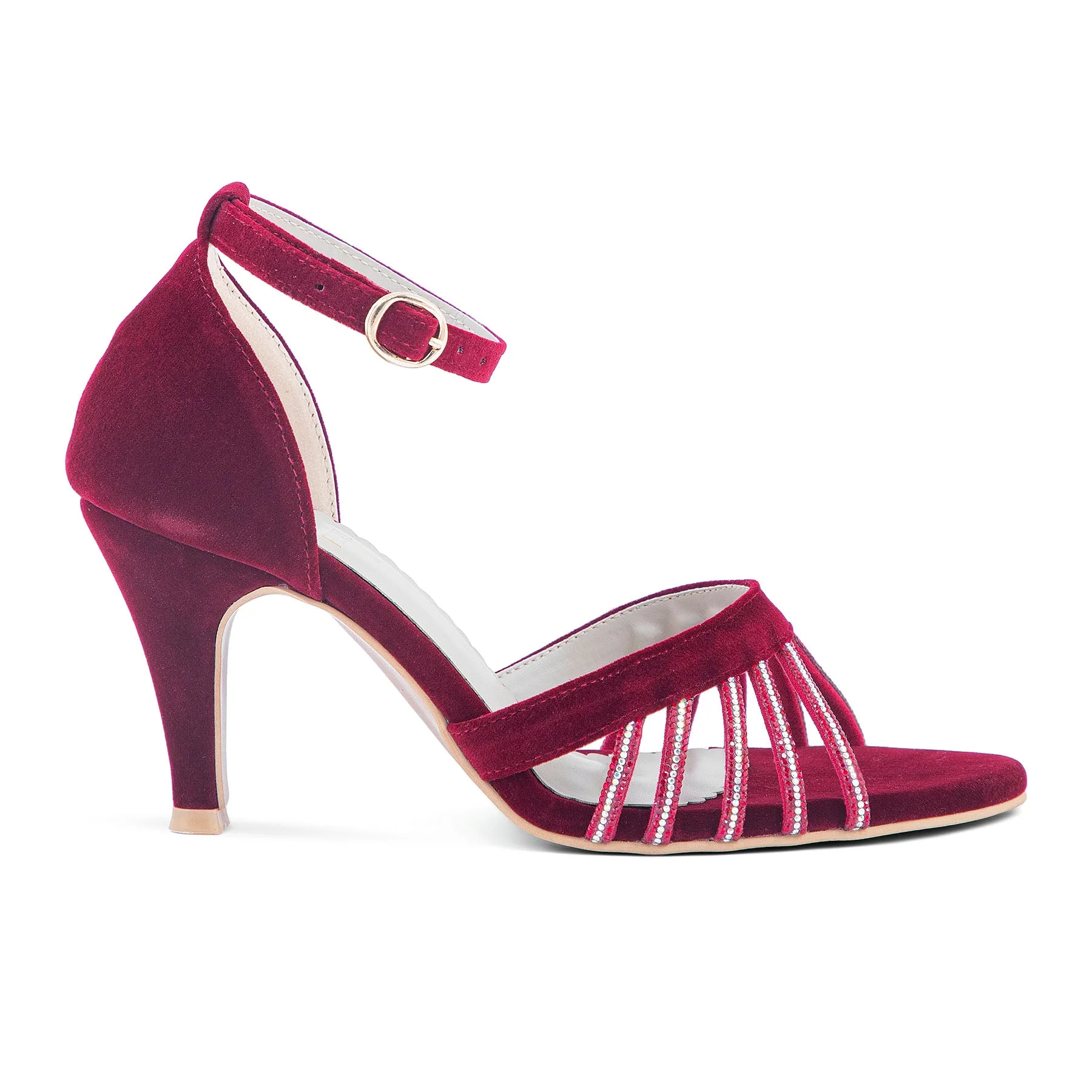 Maroon Fancy Sandal FN5817 - Image 2