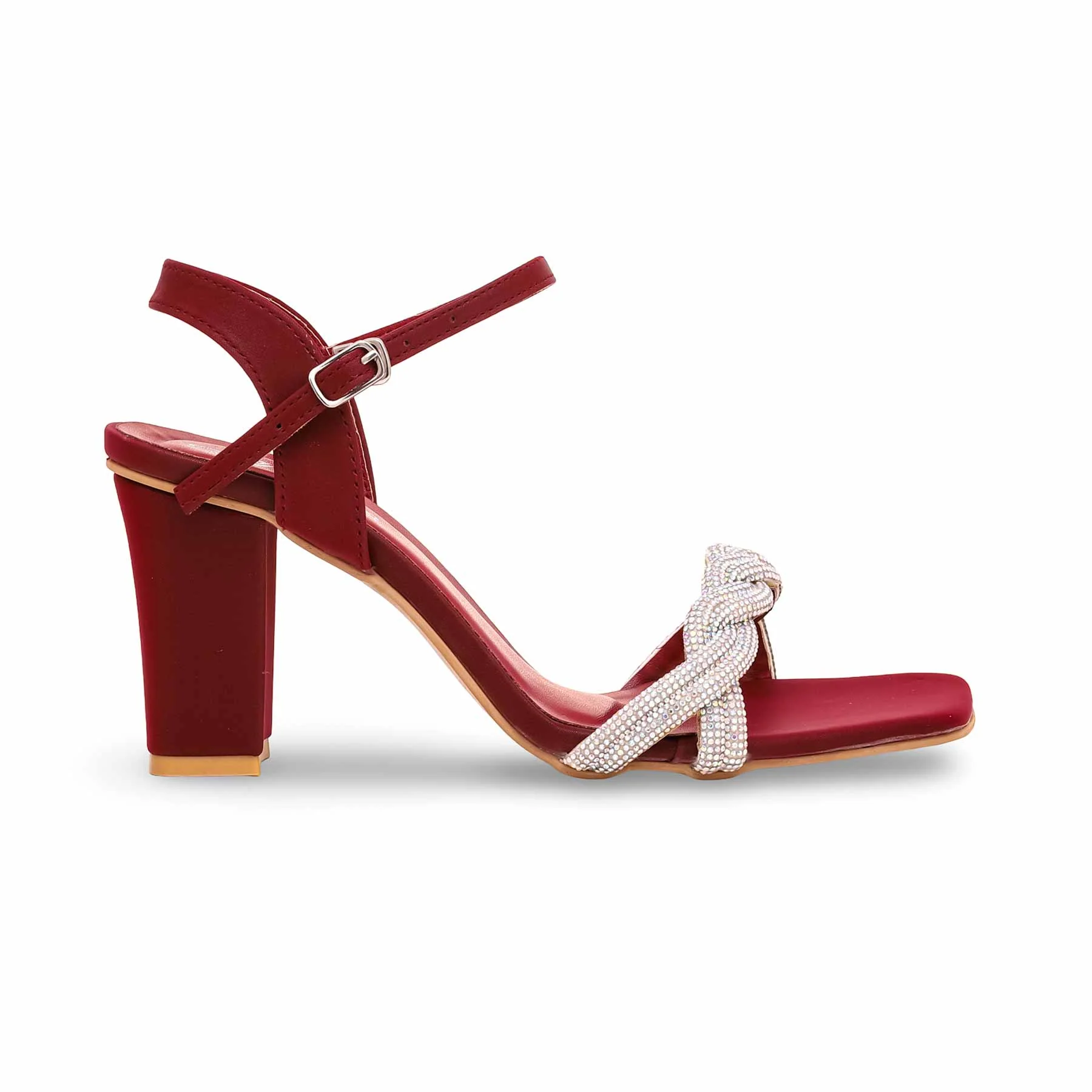 Maroon Fancy Sandal FN5908 - Image 2