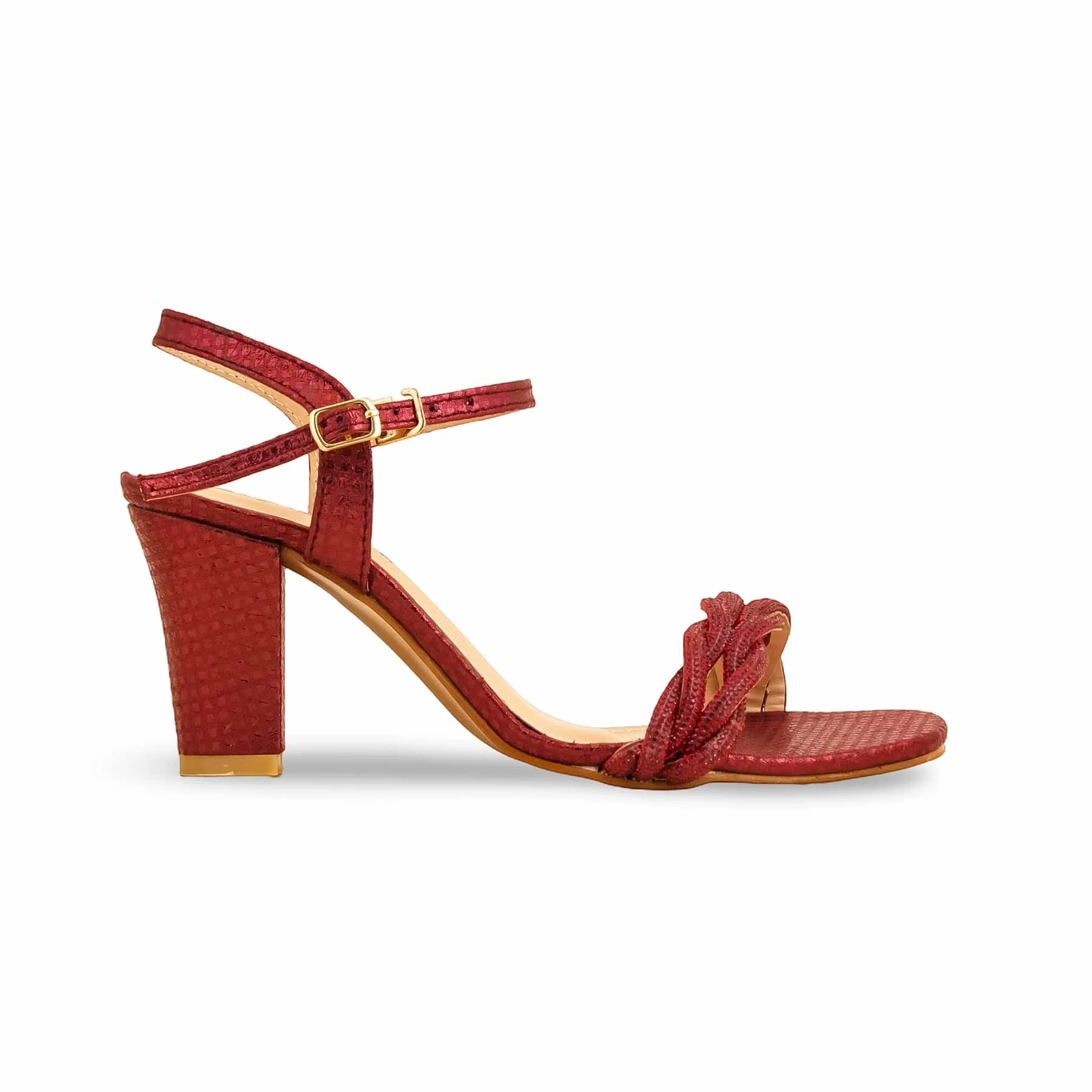 Maroon Fancy Sandal FN6114 - Image 2