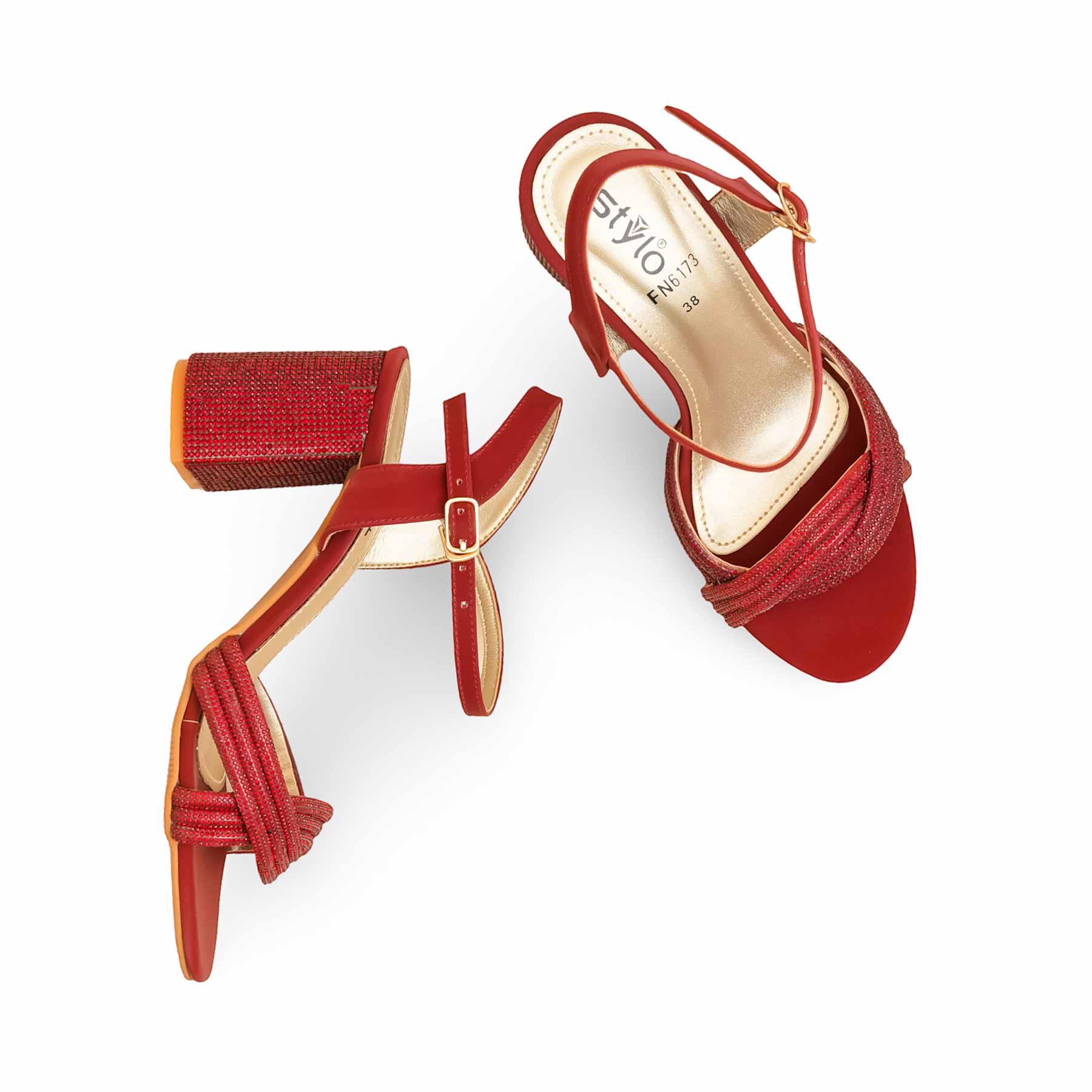 Maroon Fancy Sandal FN6173 - Image 5
