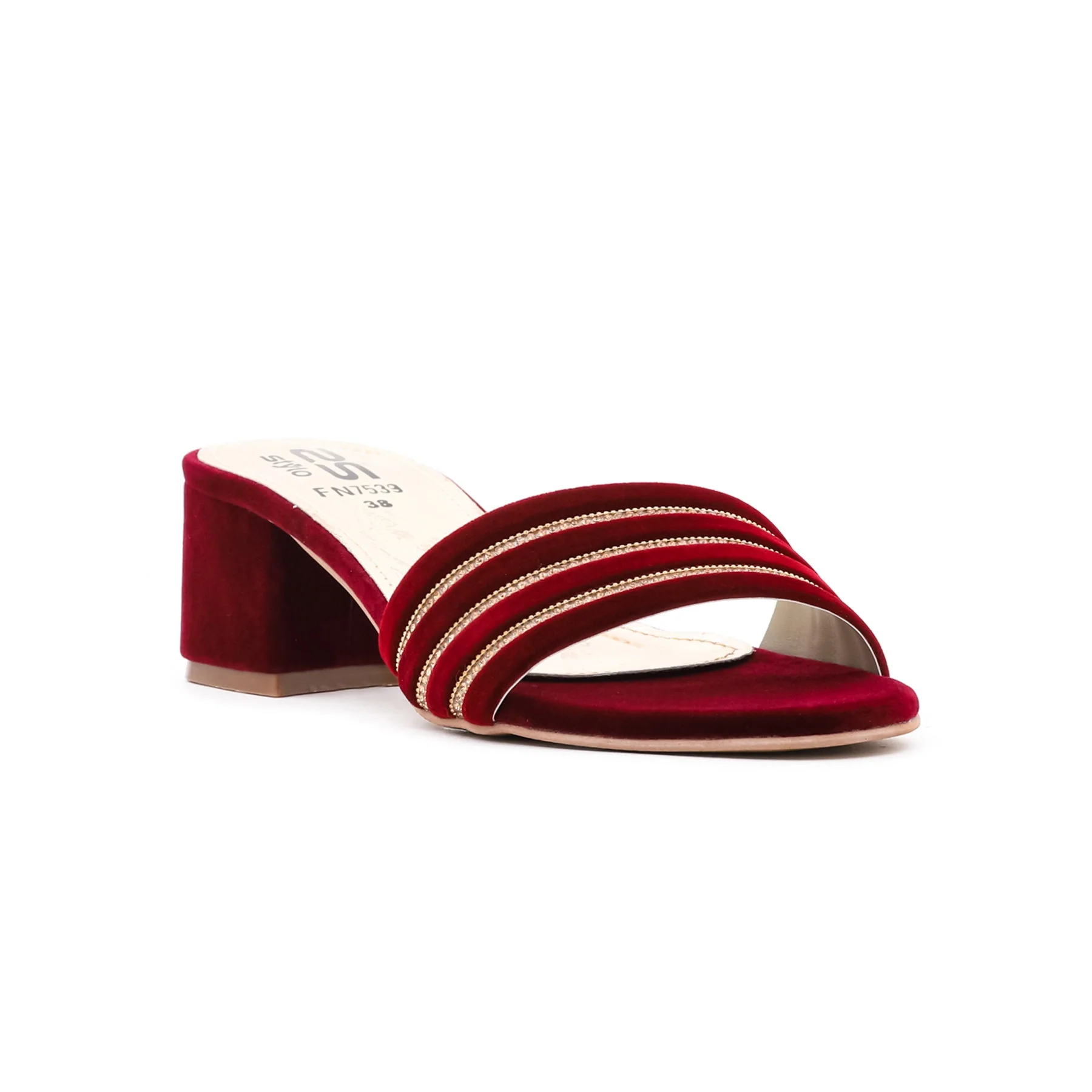 Maroon Fancy Slipper FN7539 - Image 2