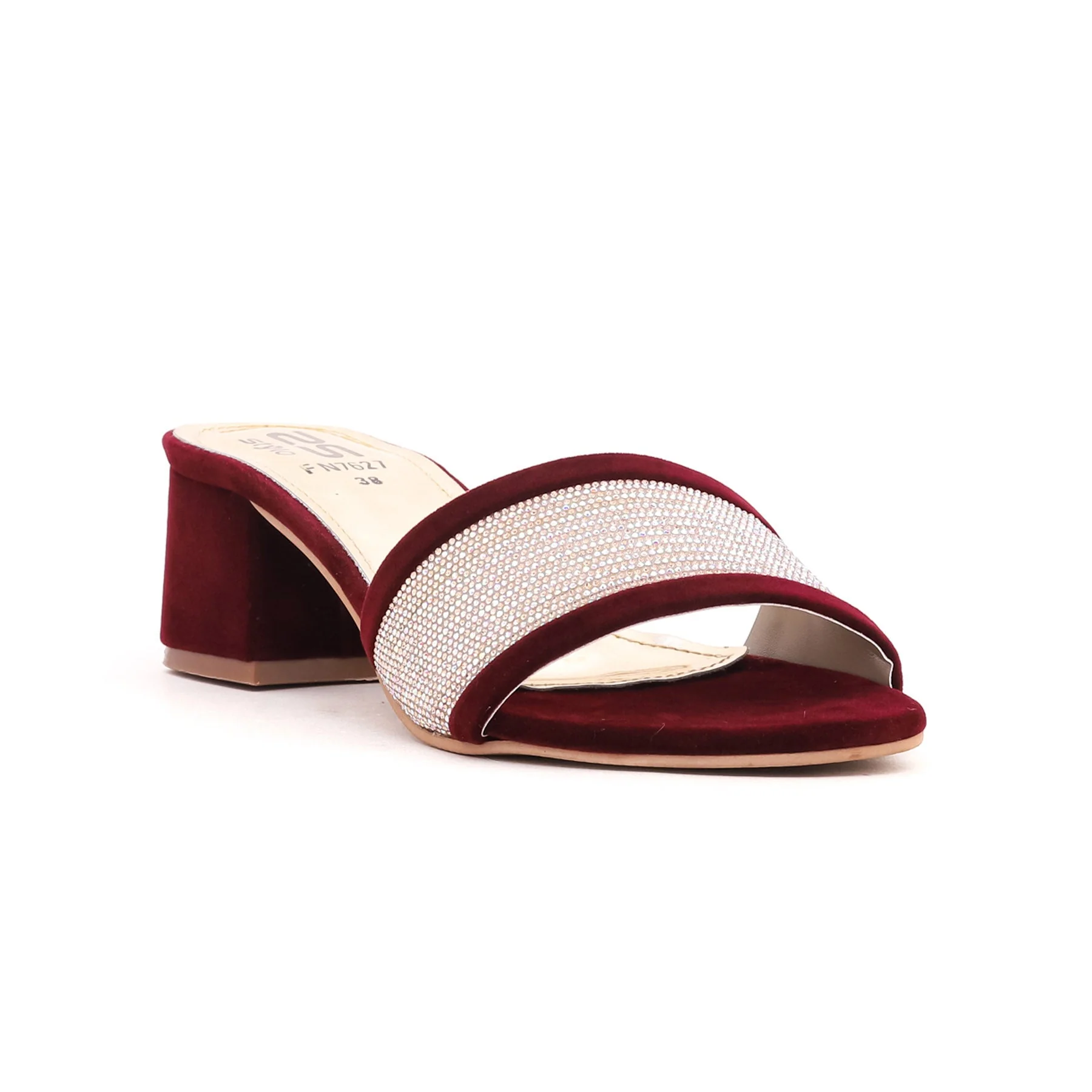Maroon Fancy Slipper FN7627 - Image 2