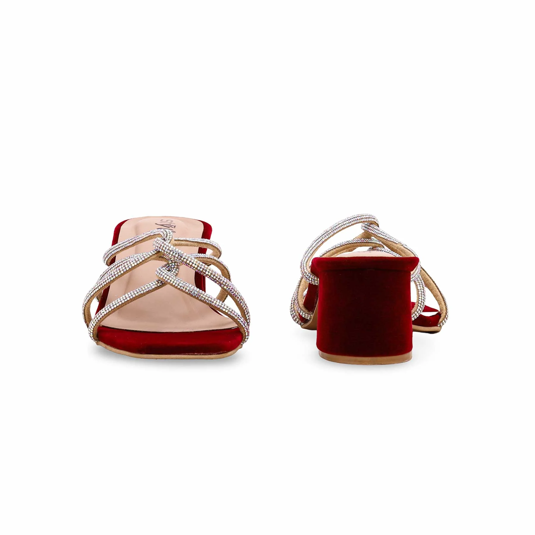 Maroon Fancy Slipper FN7716 - Image 3