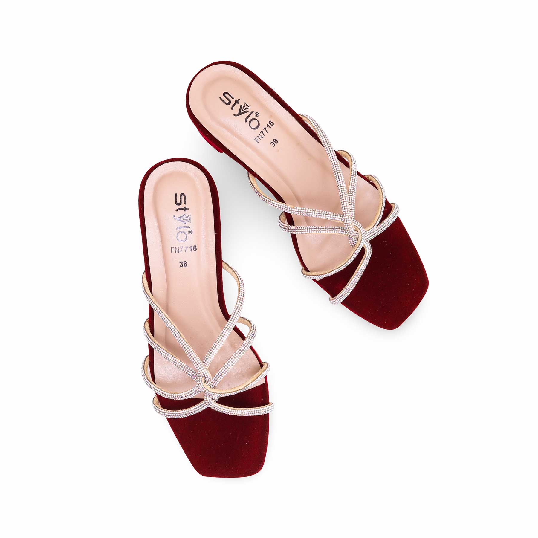 Maroon Fancy Slipper FN7716 - Image 4