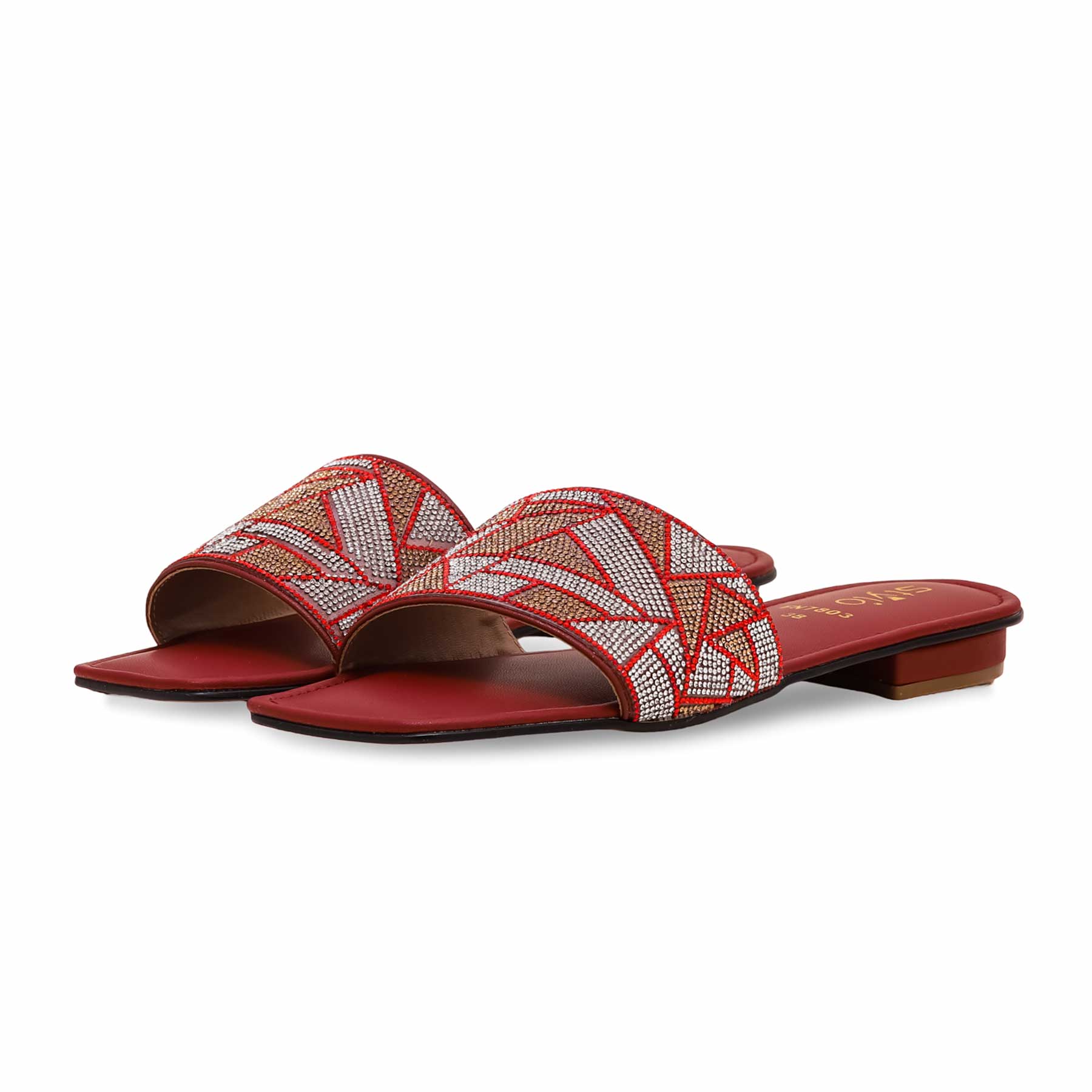 Maroon Fancy Slipper FN7803 - Image 3
