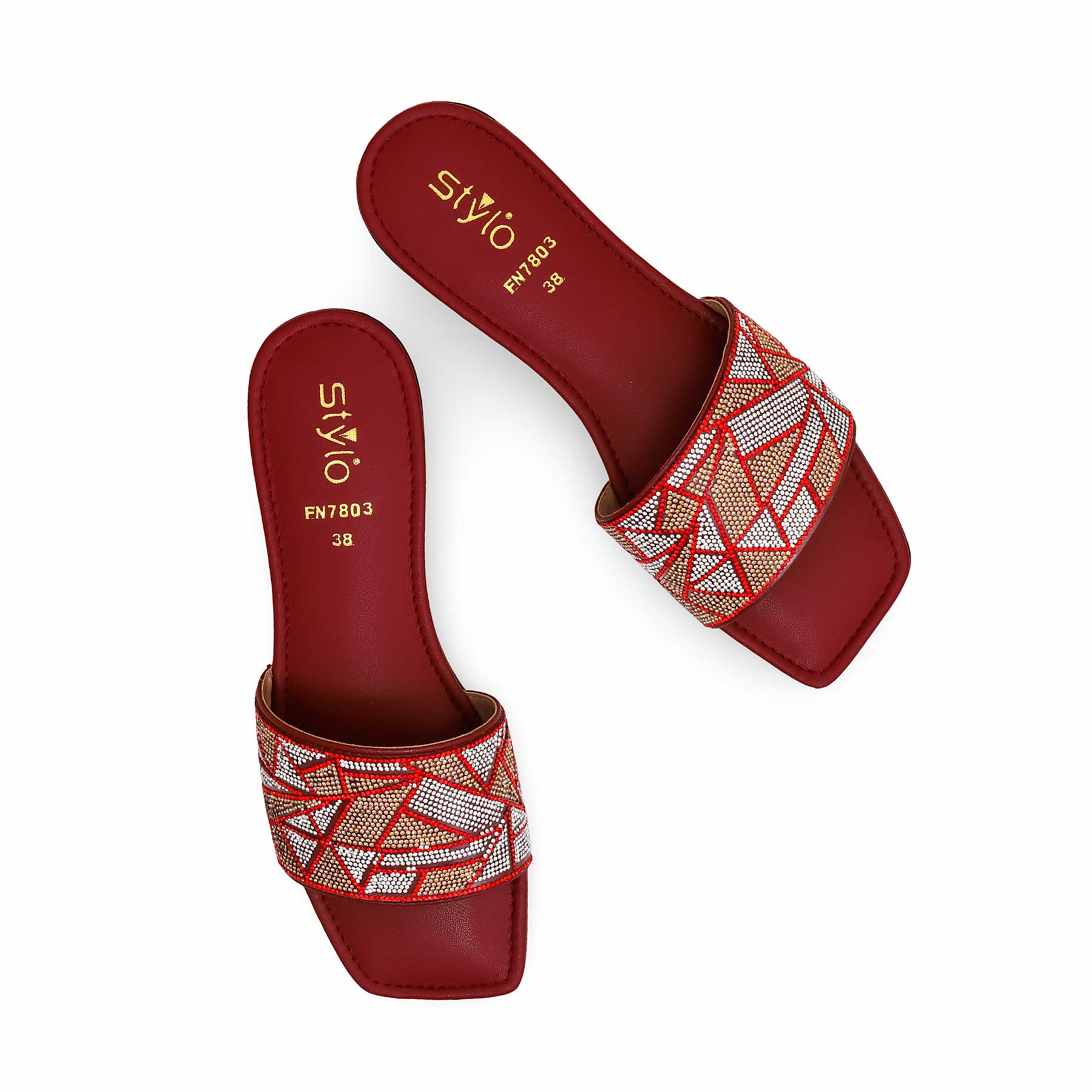 Maroon Fancy Slipper FN7803 - Image 5