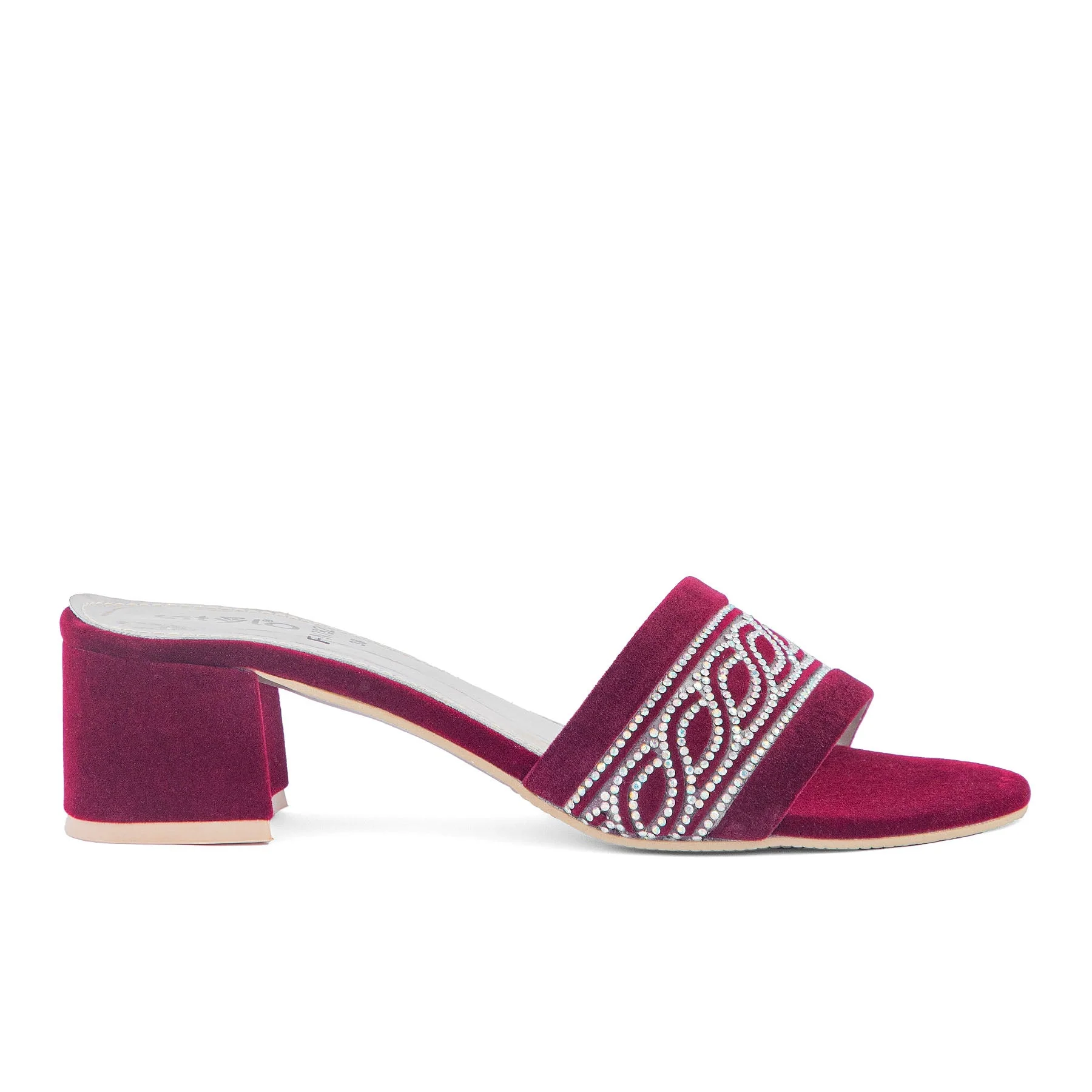Maroon Fancy Slipper FN7829 - Image 2