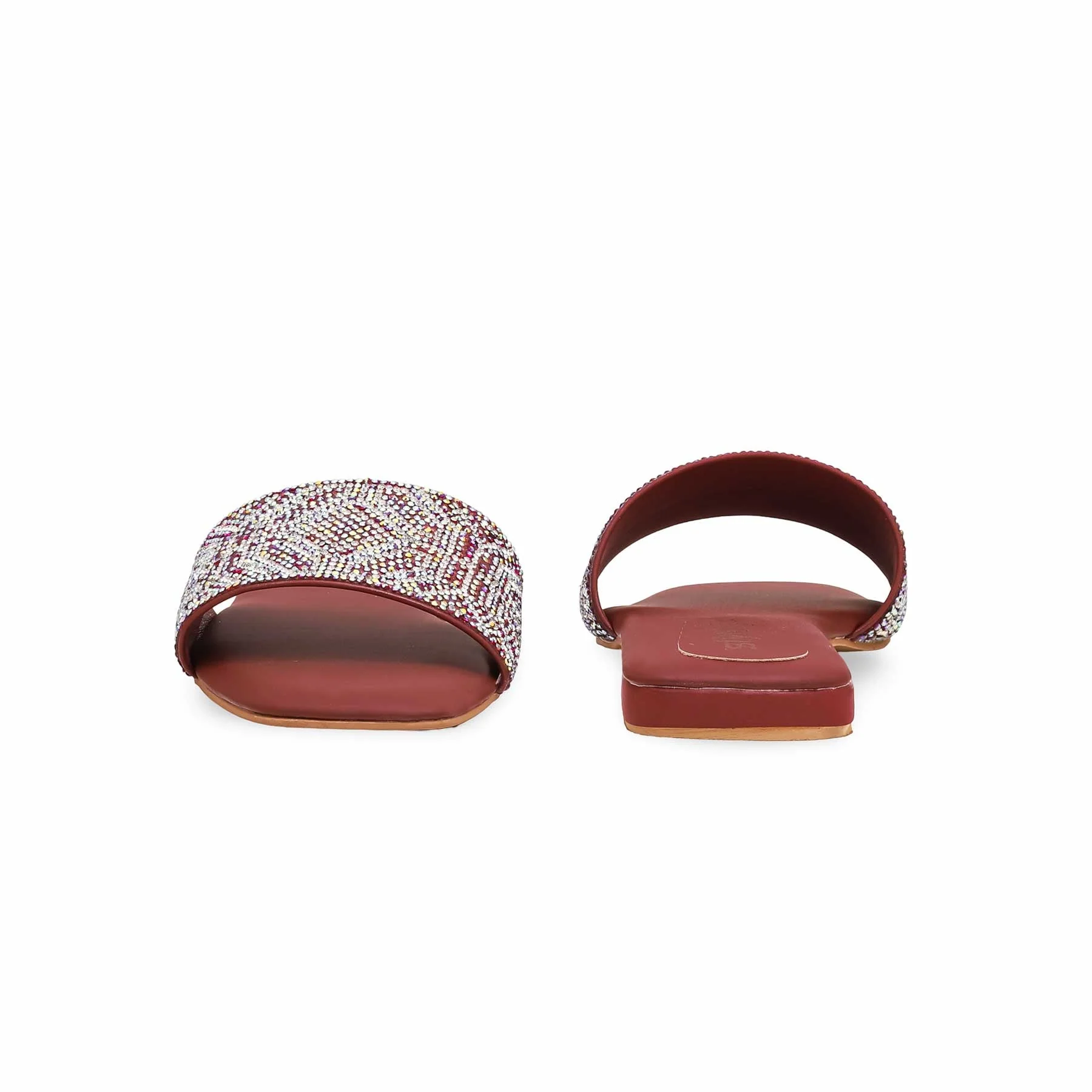 Maroon Fancy Slipper FN7834 - Image 4