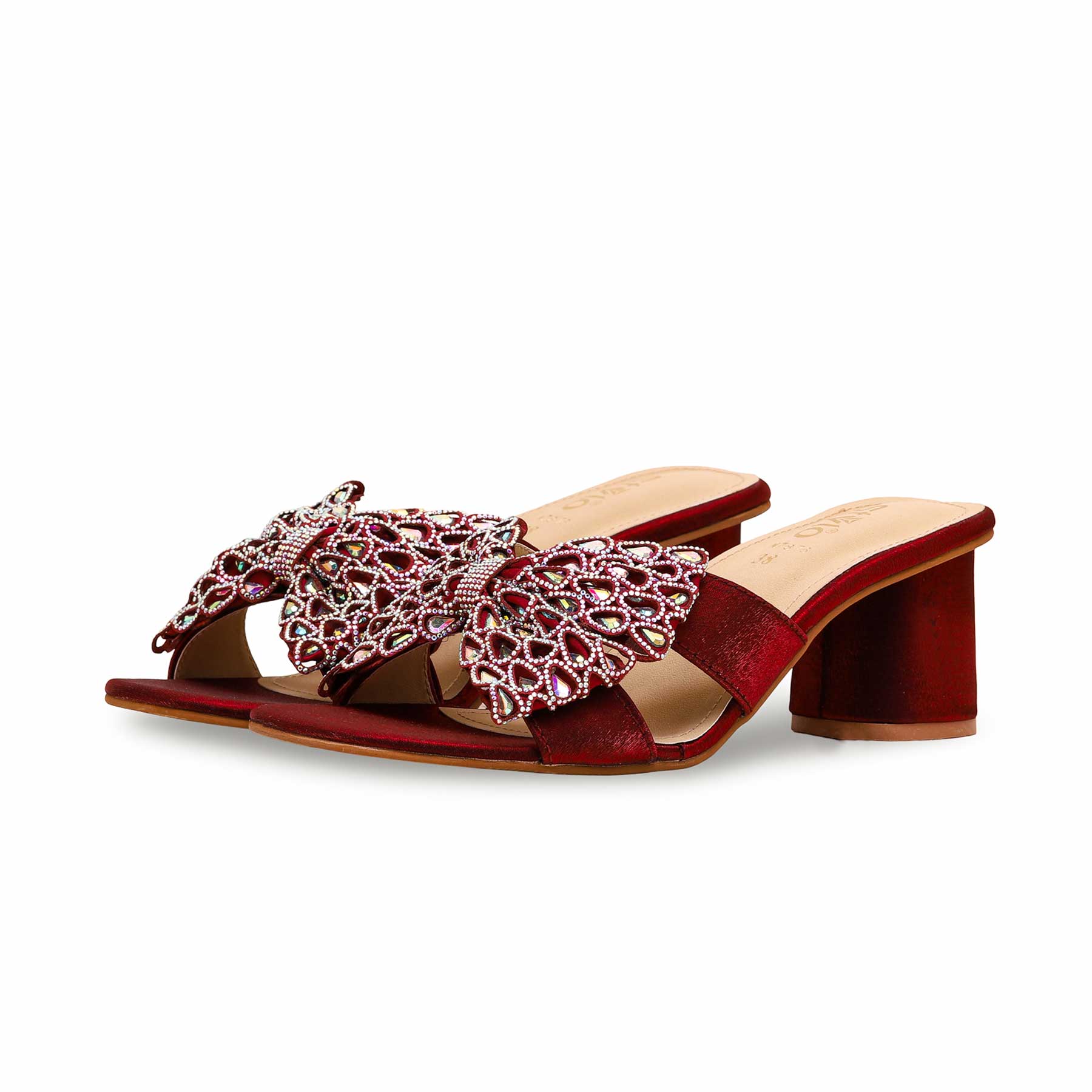 Maroon Fancy Slipper FN7876 - Image 3