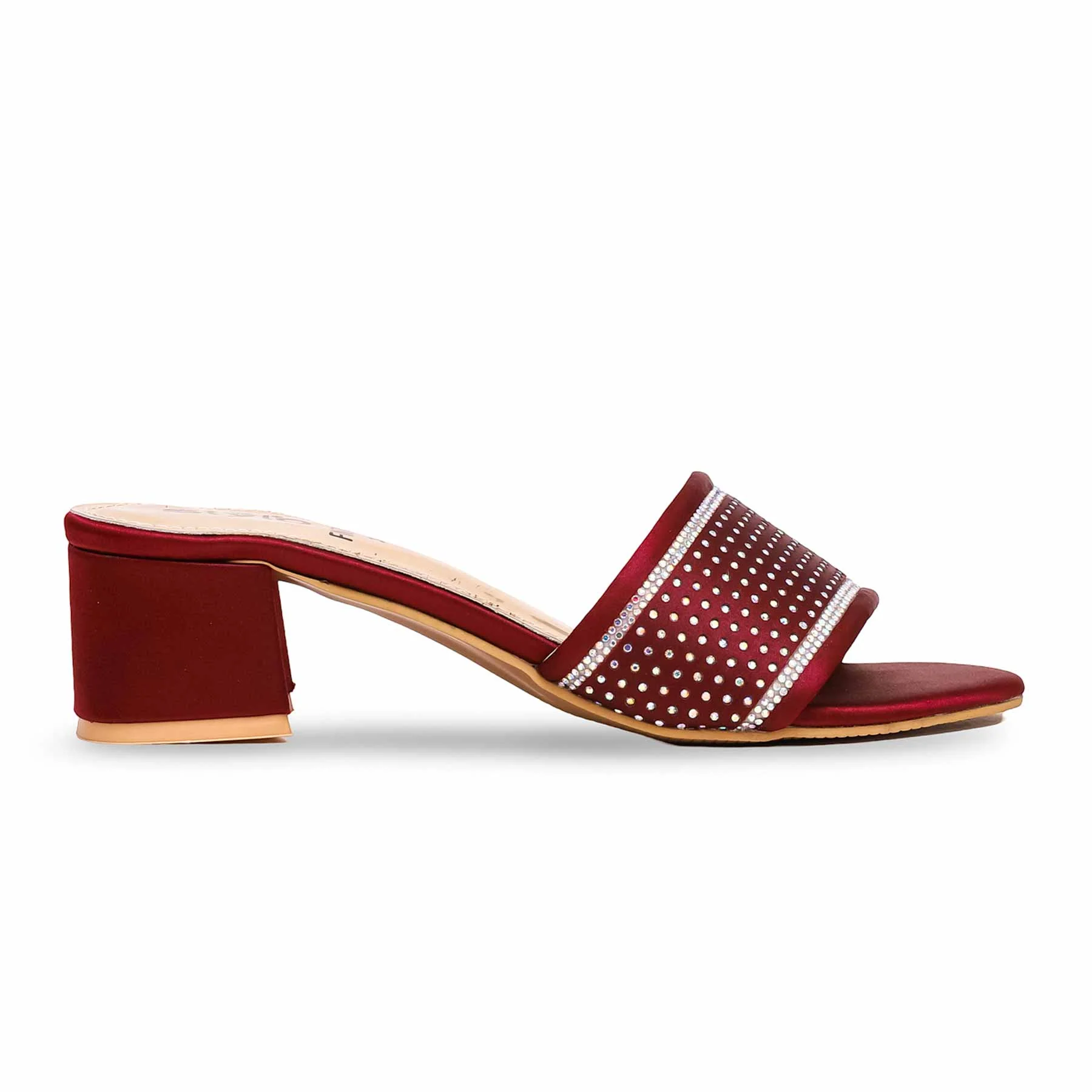 Maroon Fancy Slipper FN7890 - Image 2