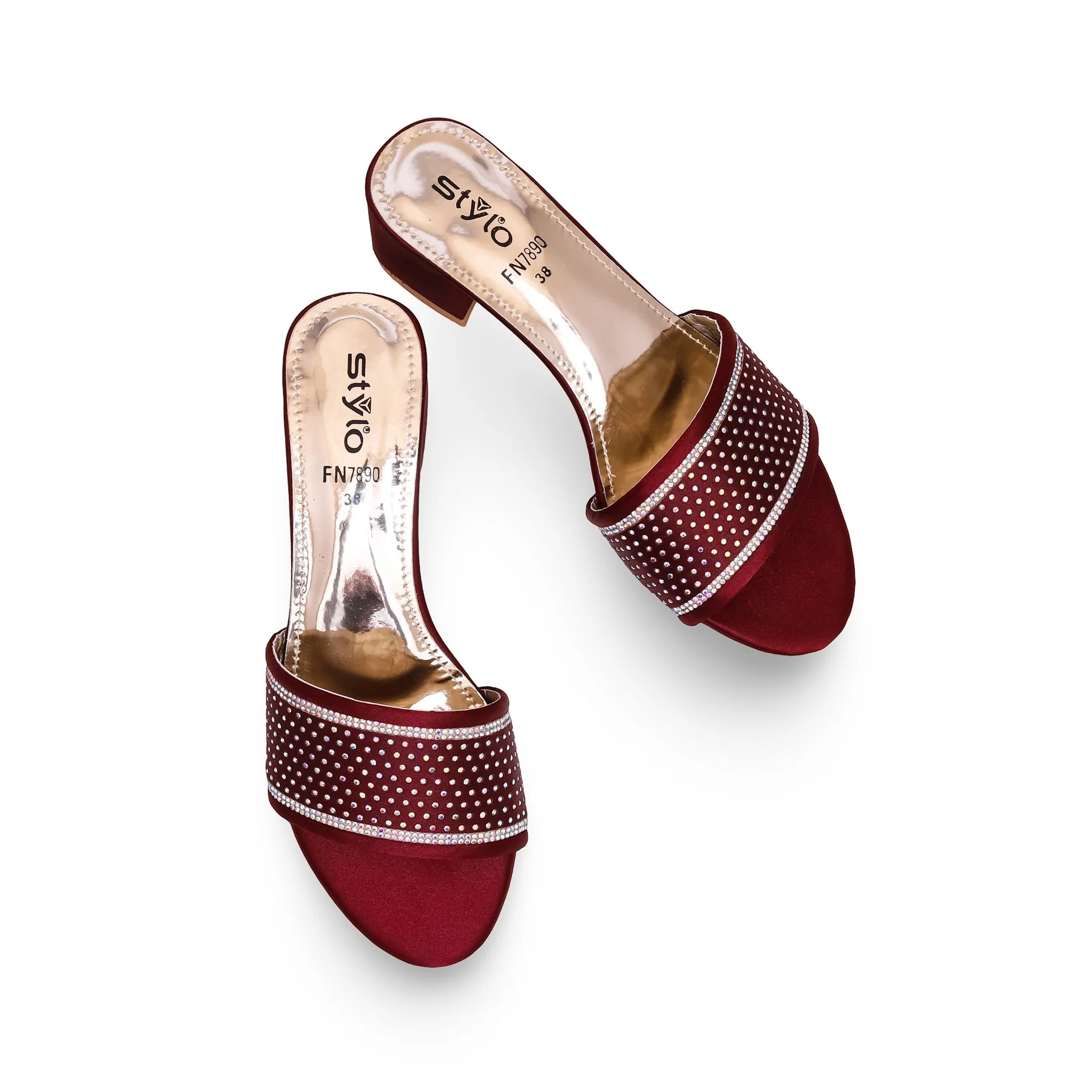 Maroon Fancy Slipper FN7890 - Image 5
