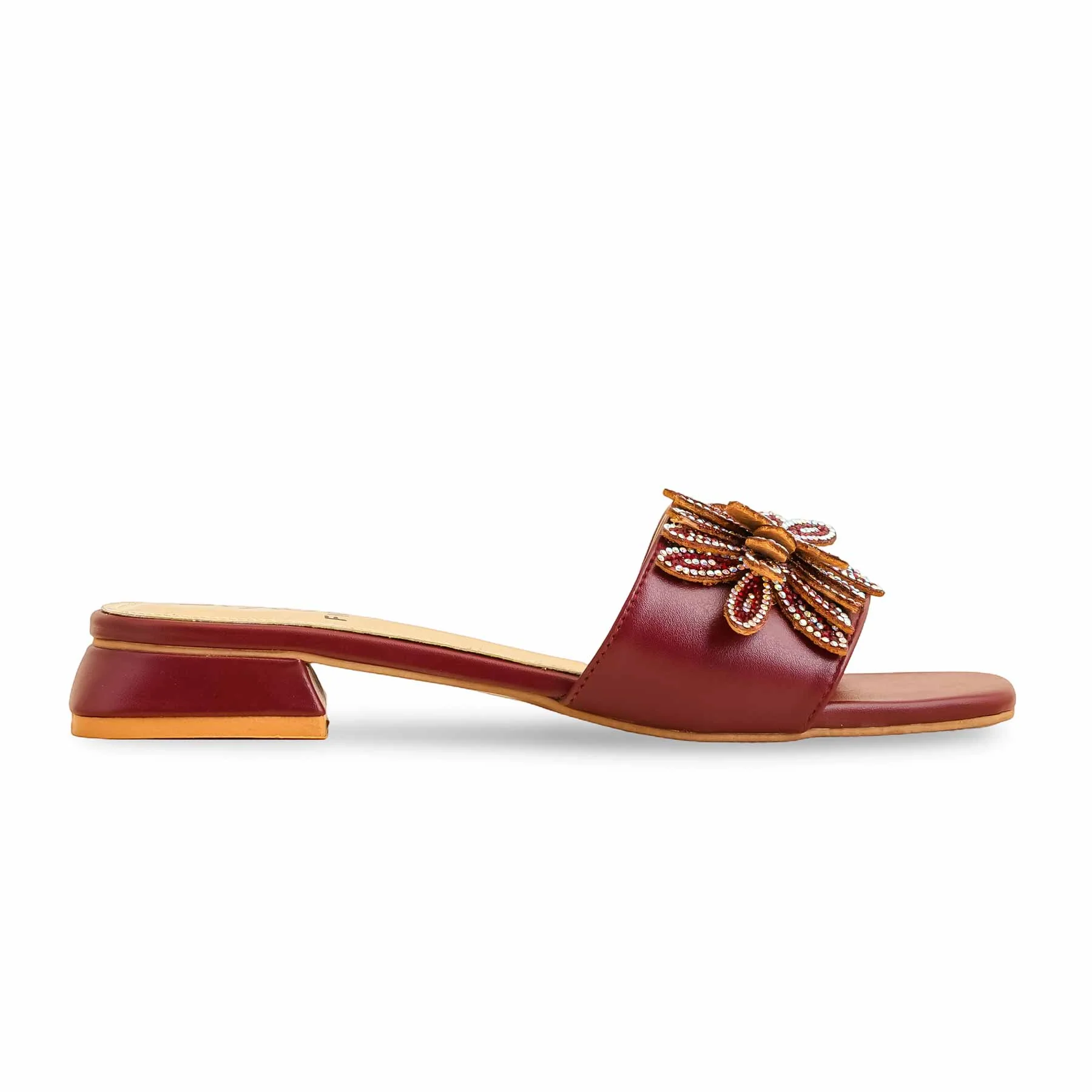 Maroon Fancy Slipper FN7945 - Image 2