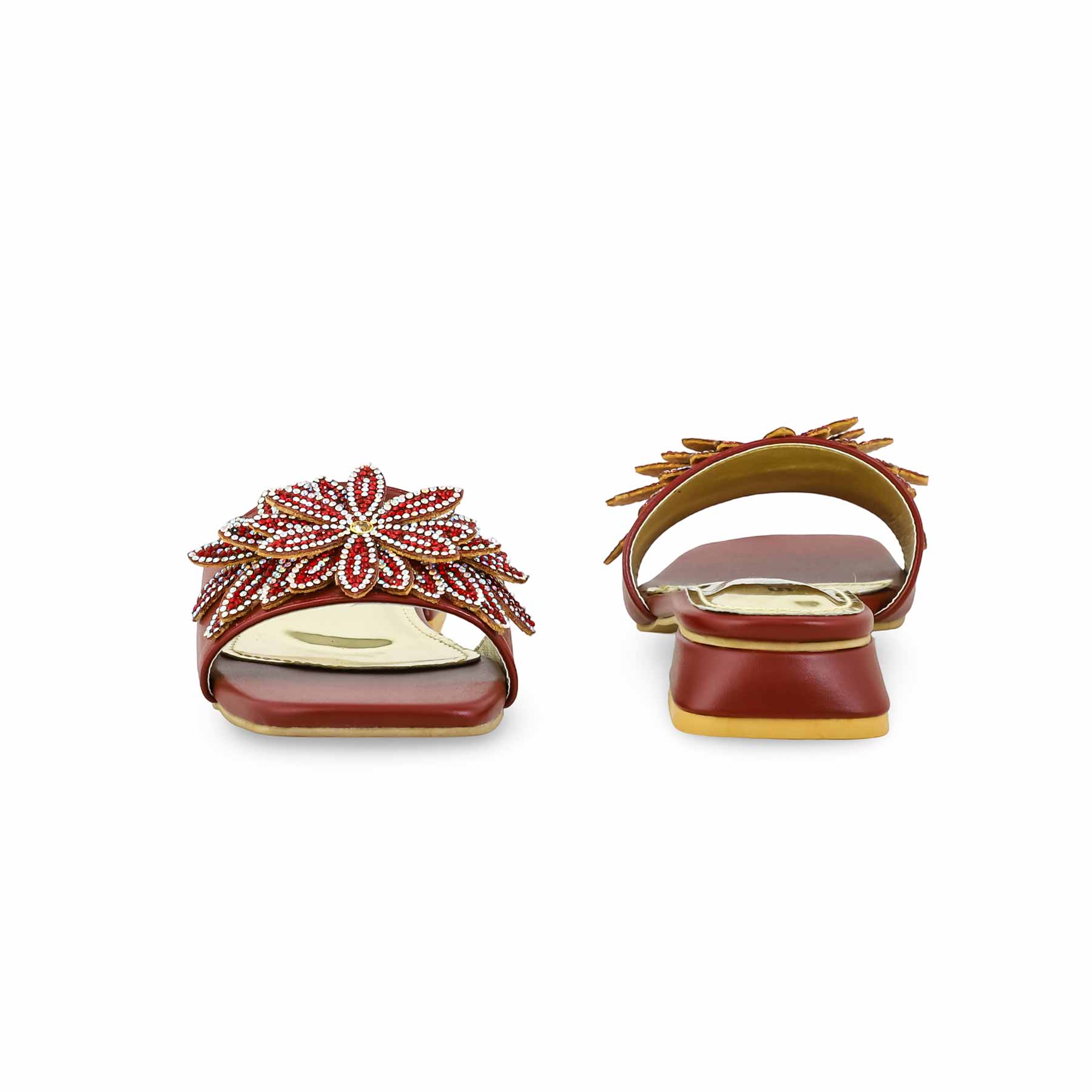 Maroon Fancy Slipper FN7945 - Image 4