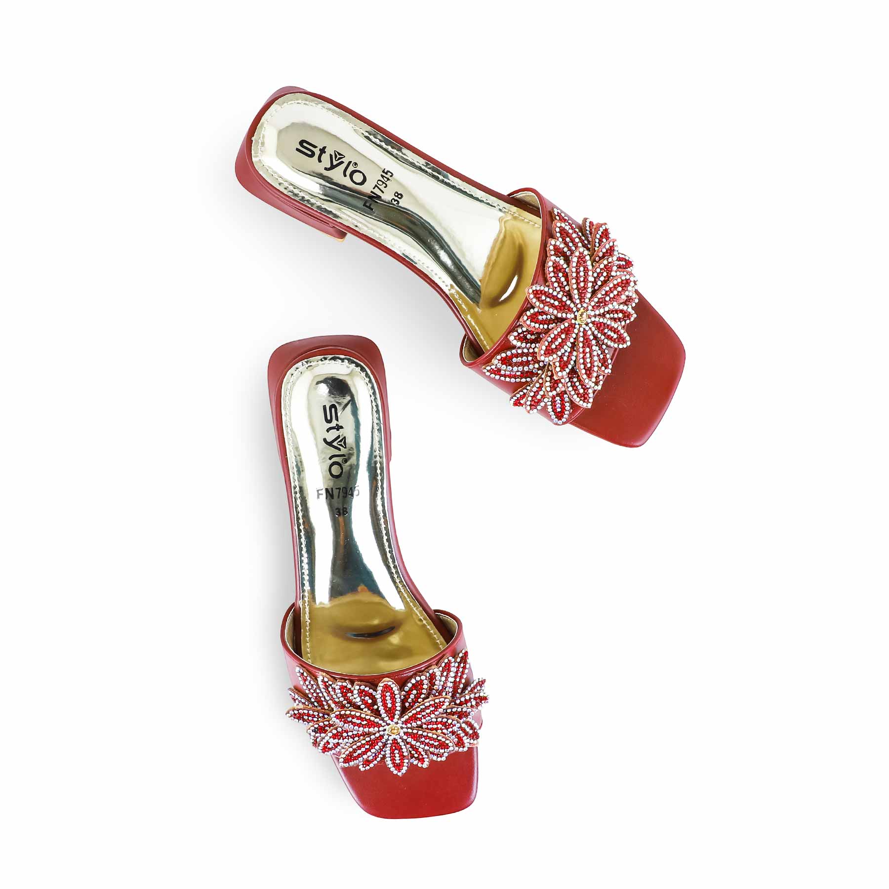 Maroon Fancy Slipper FN7945 - Image 5