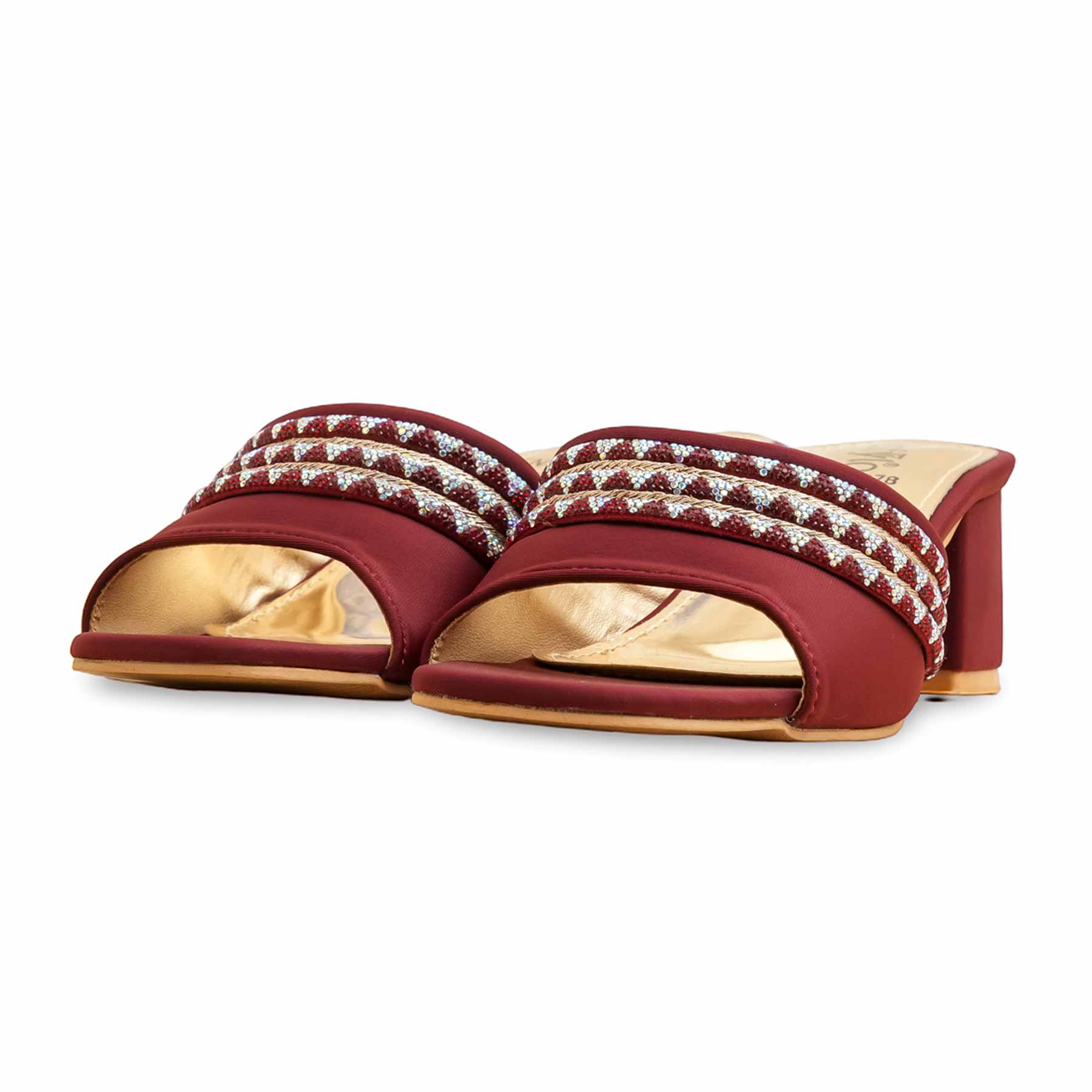 Maroon Fancy Slipper FN7978 - Image 3