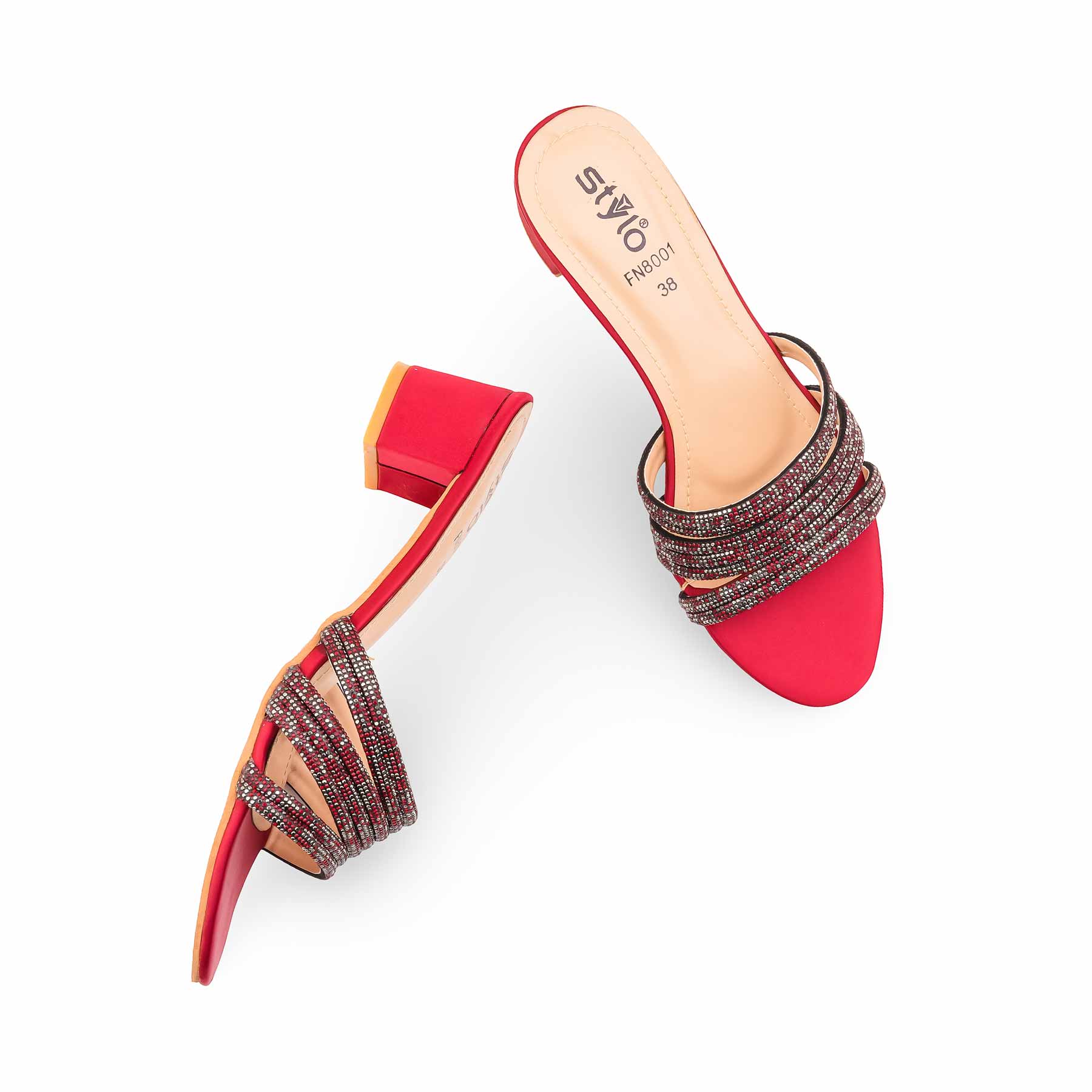 Maroon Fancy Slipper For Ladies FN8001 - Image 5